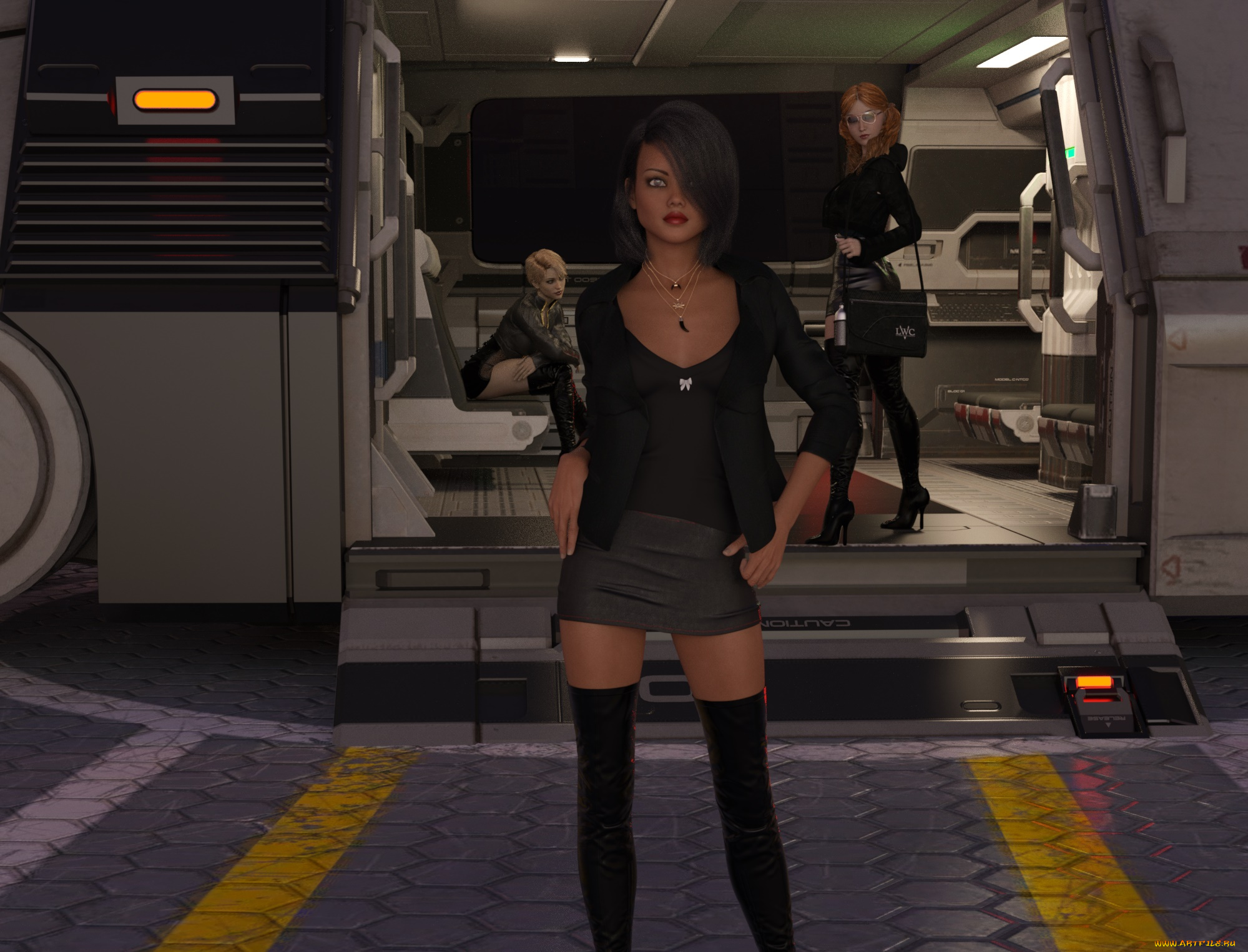 3д, графика, фантазия, , fantasy, фон, девушка, взгляд