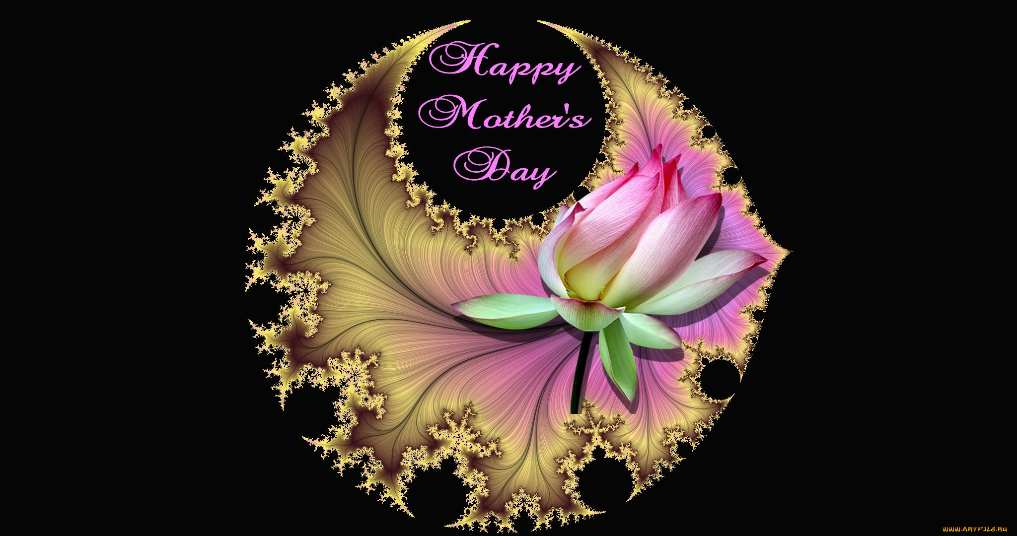 праздничные, день, матери, лотос, цвет, фон, узор