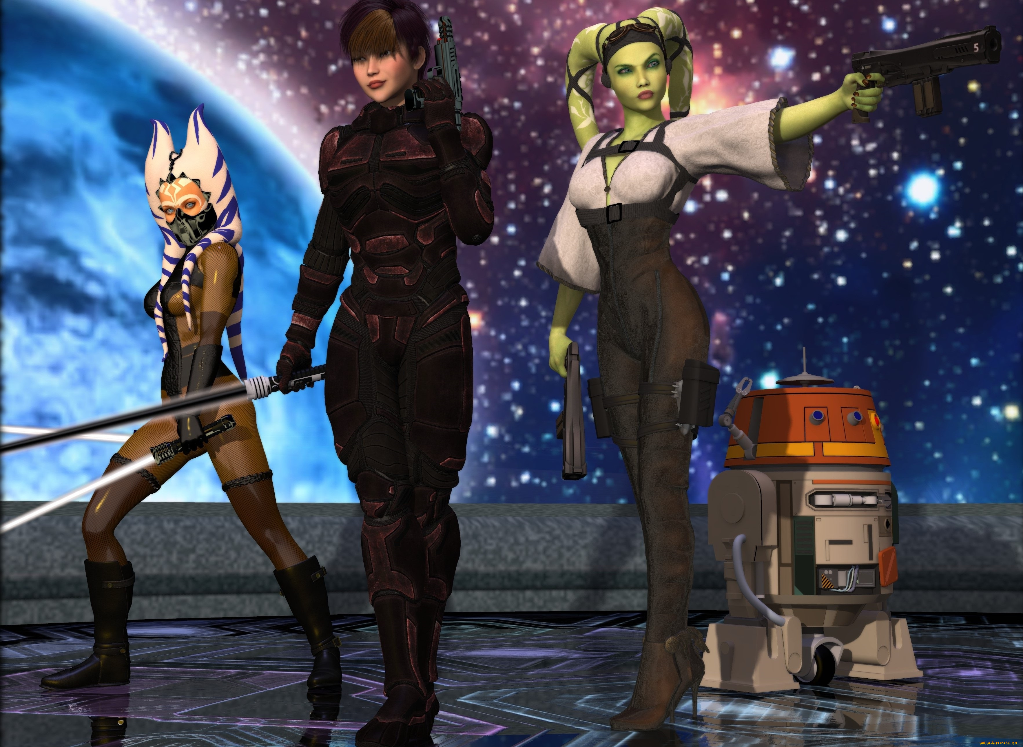 3д, графика, фантазия, , fantasy, фон, взгляд, девушка