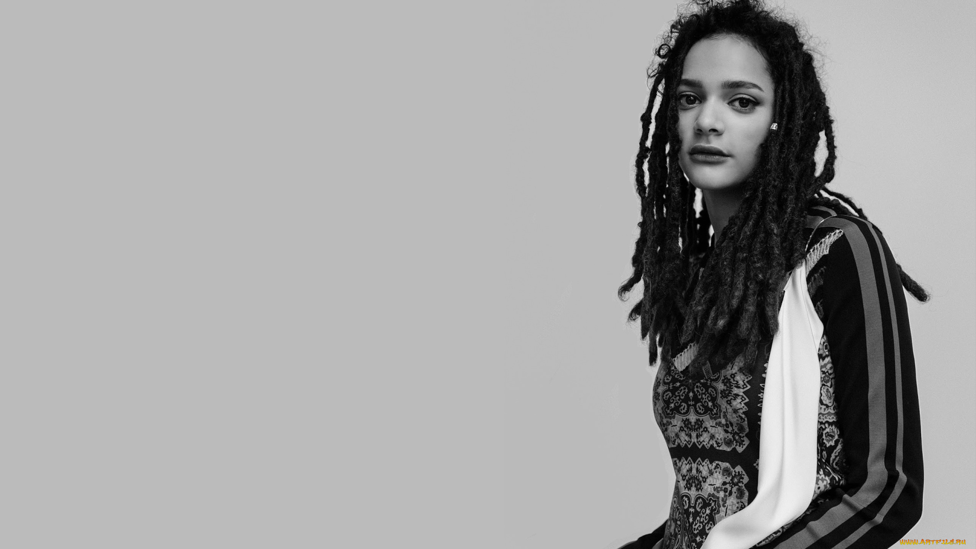 девушки, sasha, lane, черно-белая, актриса, дреды