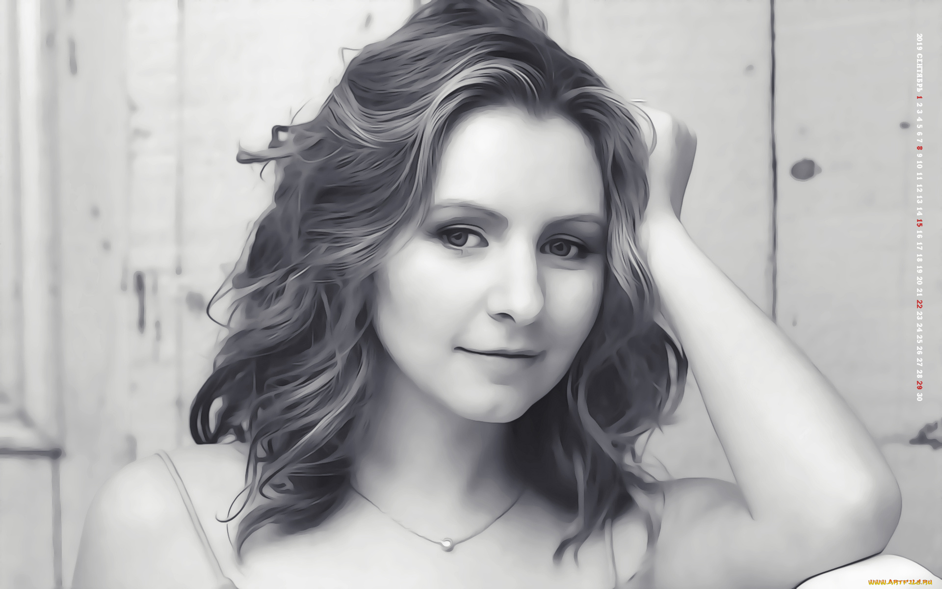 календари, компьютерный, дизайн, 2019, calendar, женщина, лицо, взгляд, девушка