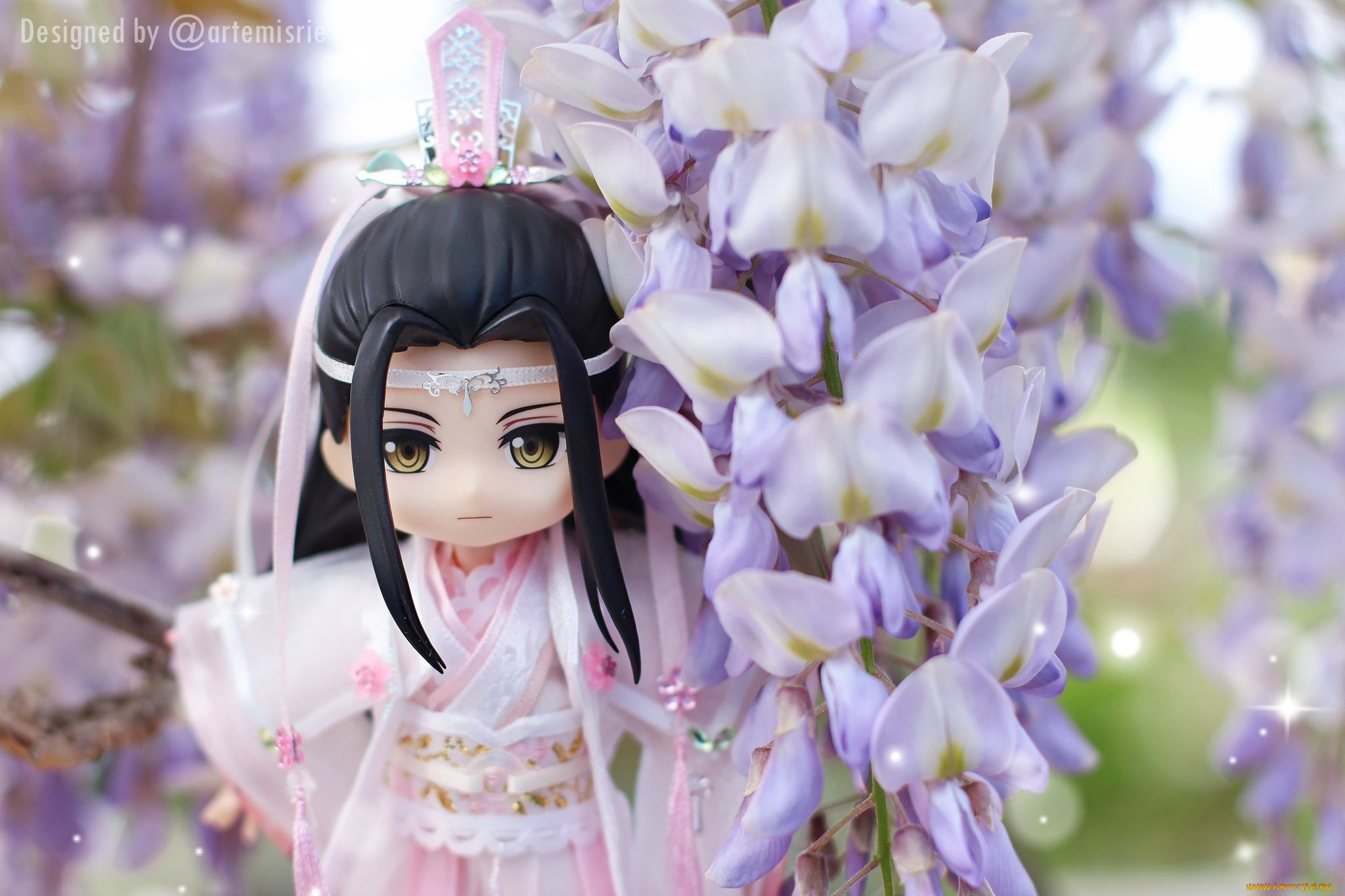 разное, куклы, лань, ванцзи, кукла, цветы