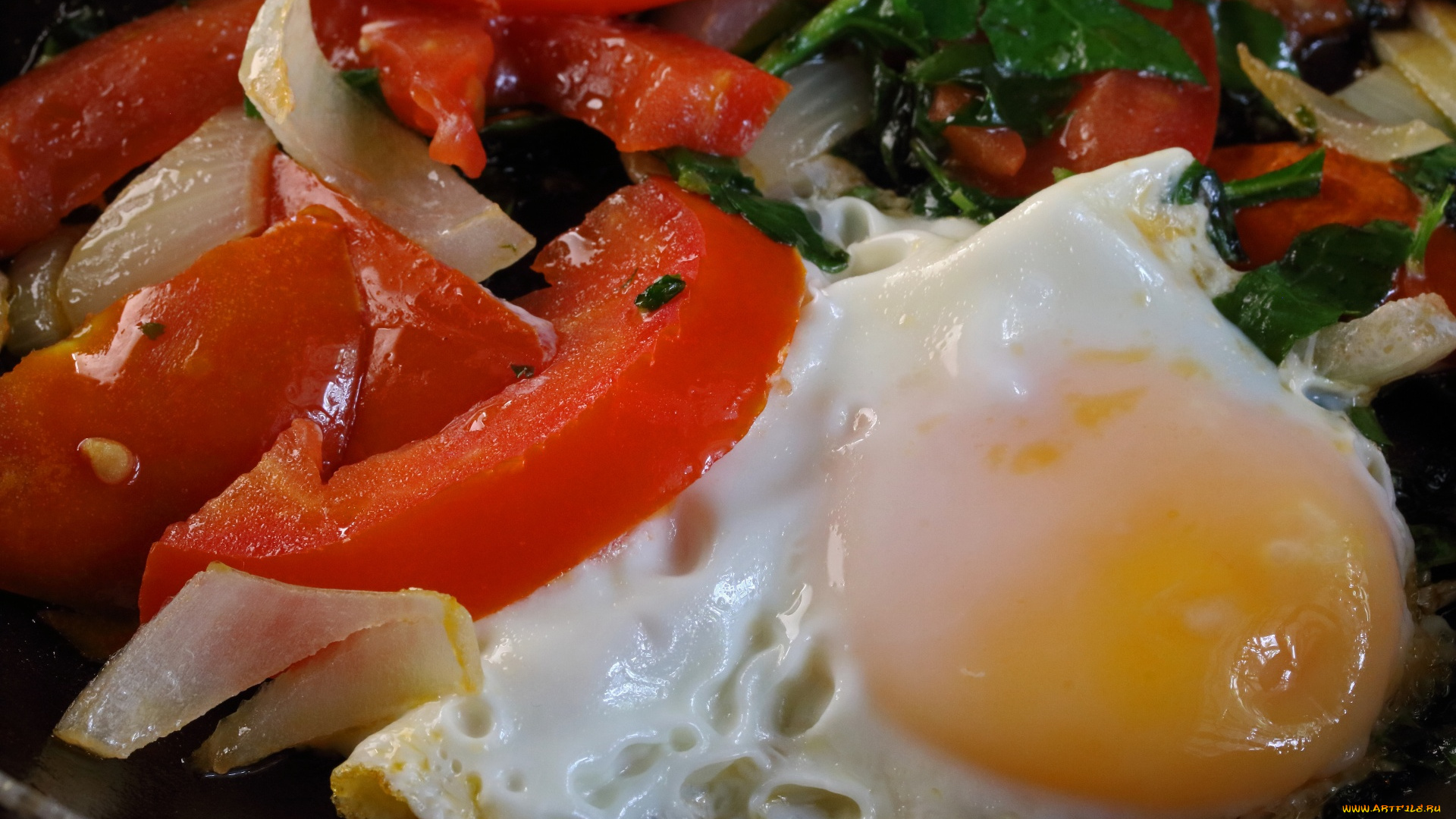 еда, яичные, блюда, глазунья