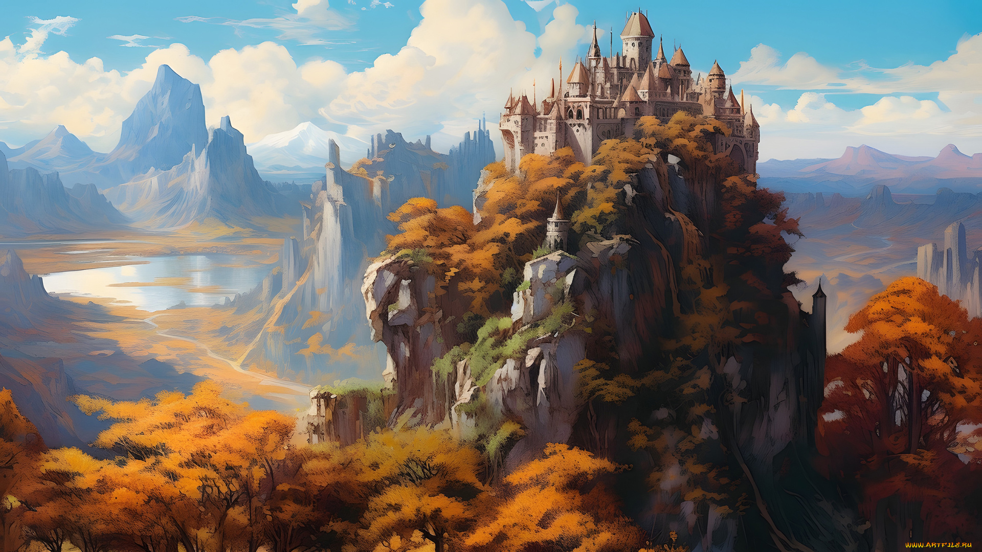 фэнтези, замки, нейросети, графика, нейроарт, ai, art, нейронные, сети, рисунки, нейро, искусство