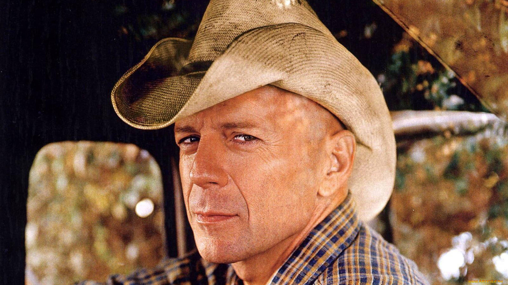 мужчины, bruce, willis, актер, лицо, шляпа