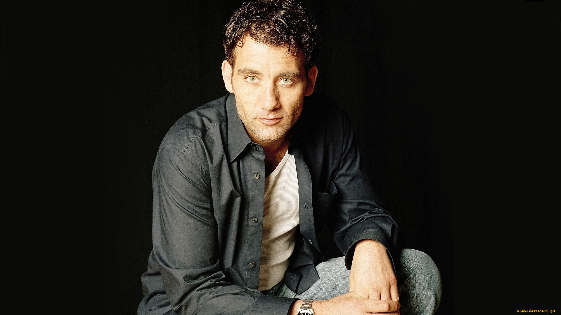 мужчины, clive, owen, актер, рубашка, часы