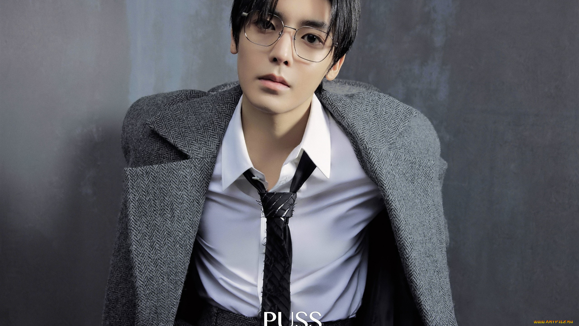 мужчины, hou, ming, hao, актер, костюм, галстук