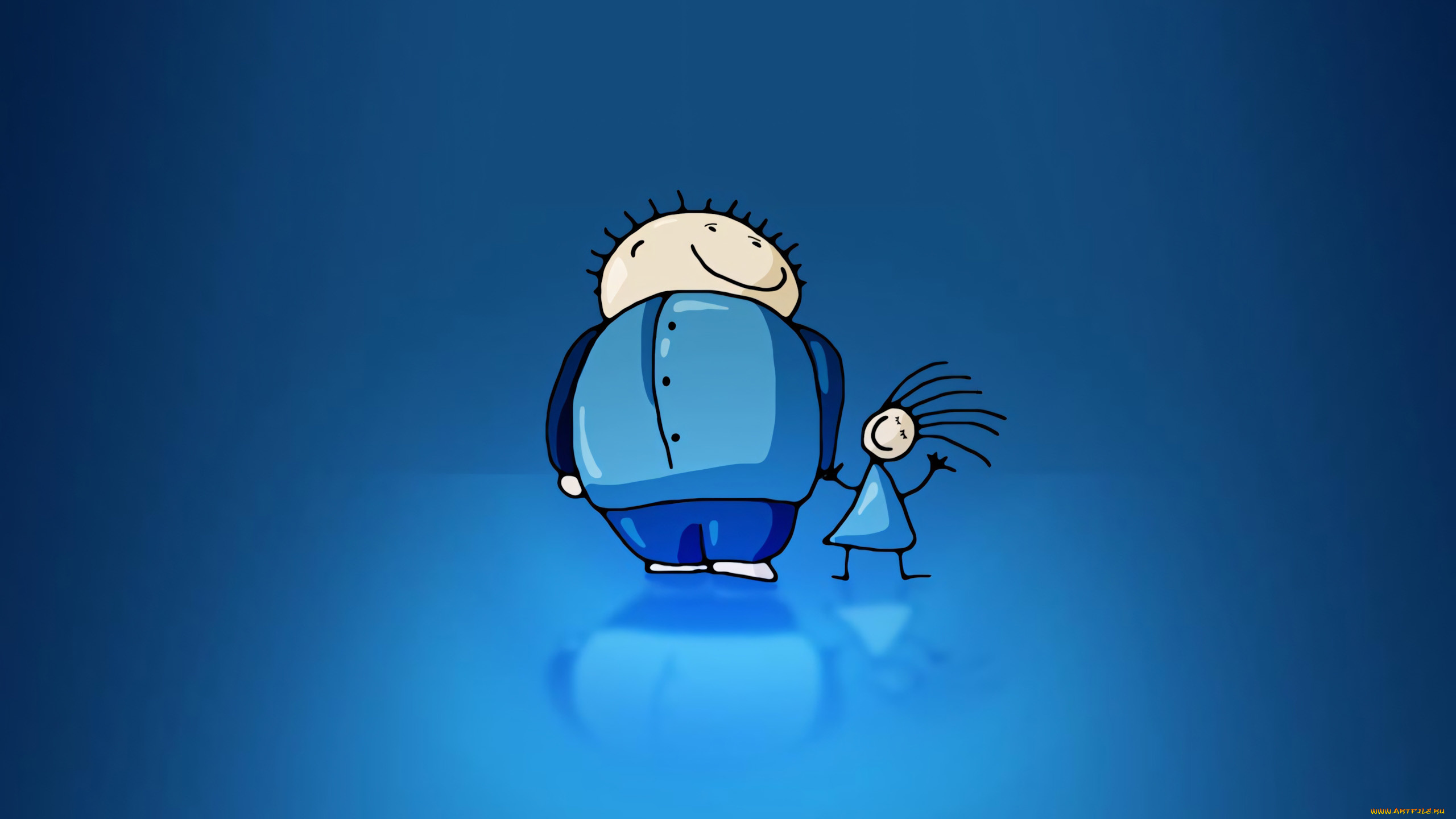 414703, рисованное, vladstudio, дружба, улыбка