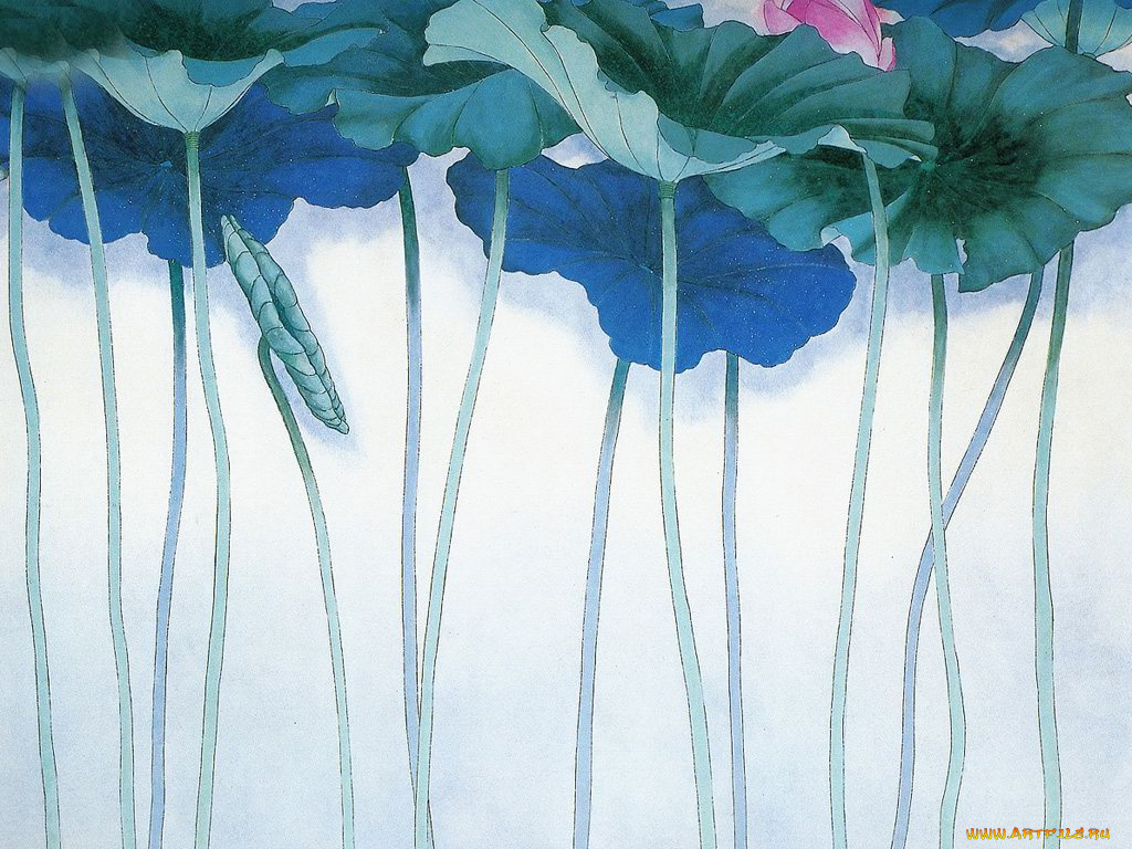 рисованные, цветы
