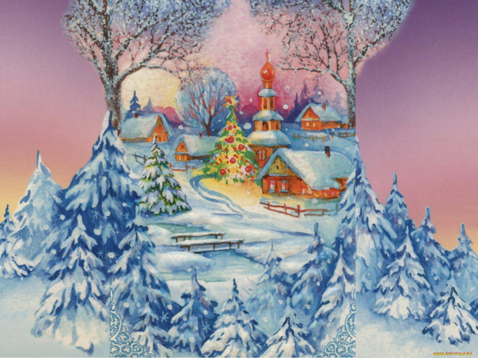 праздничные, рисованные