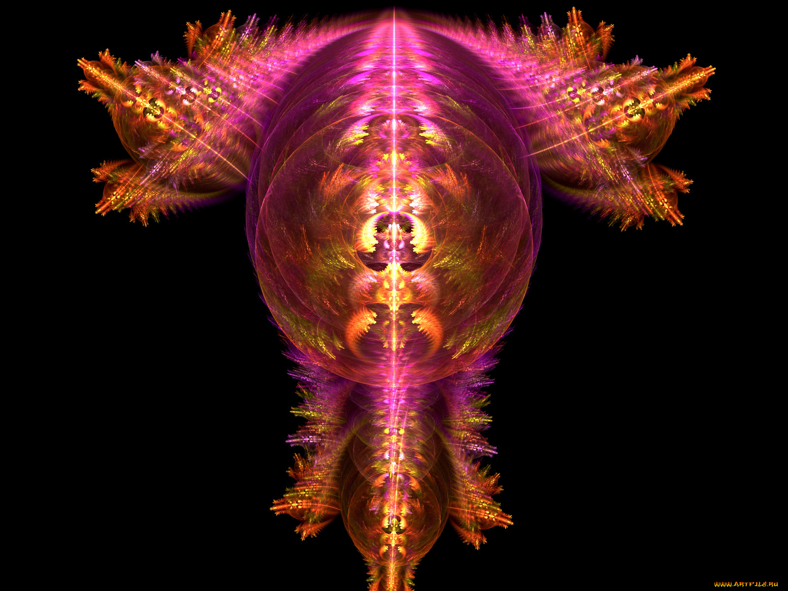 3д, графика, fractal, фракталы, тёмный, узор