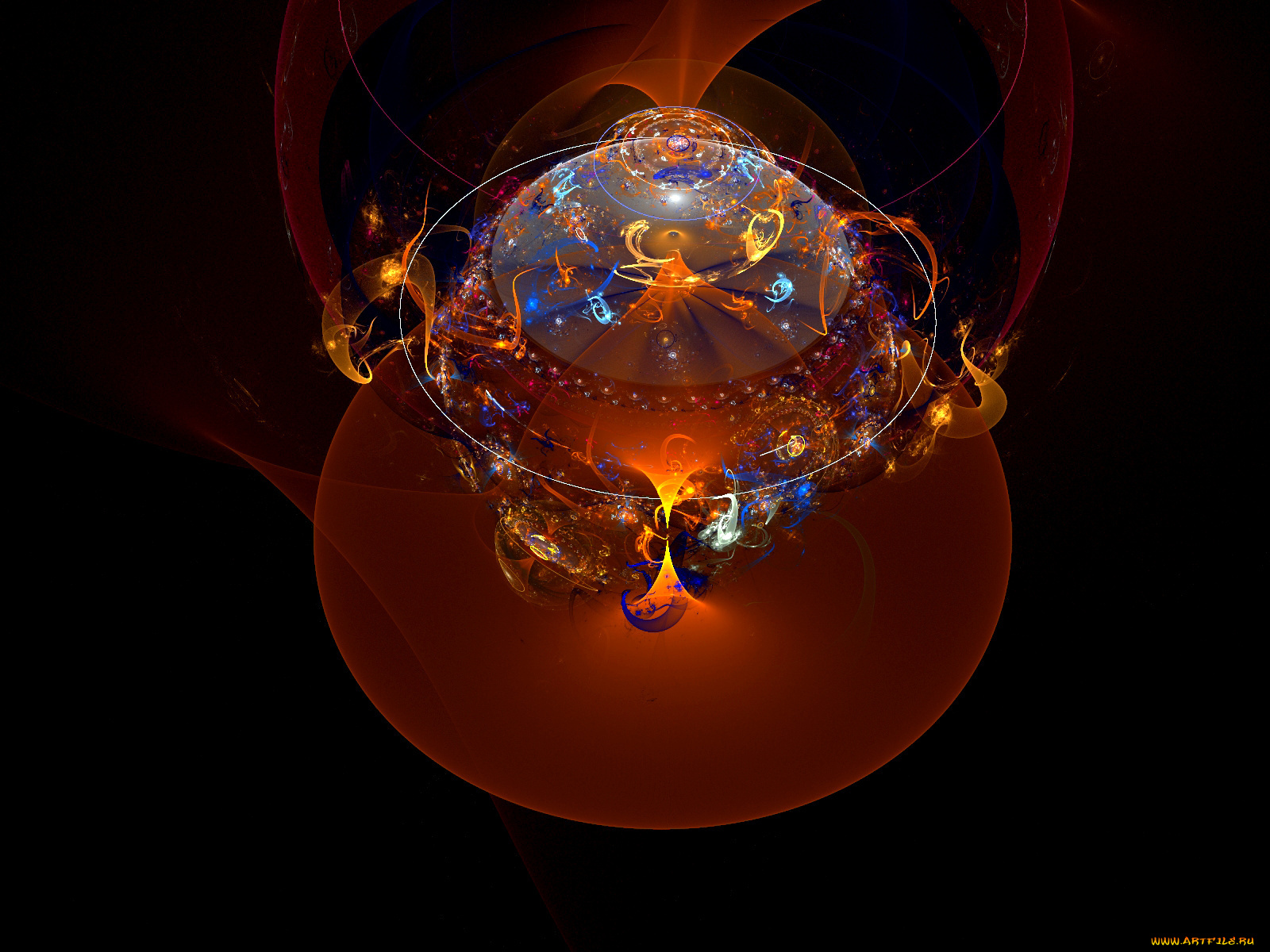 3д, графика, fractal, фракталы, тёмный, узор, абстракция