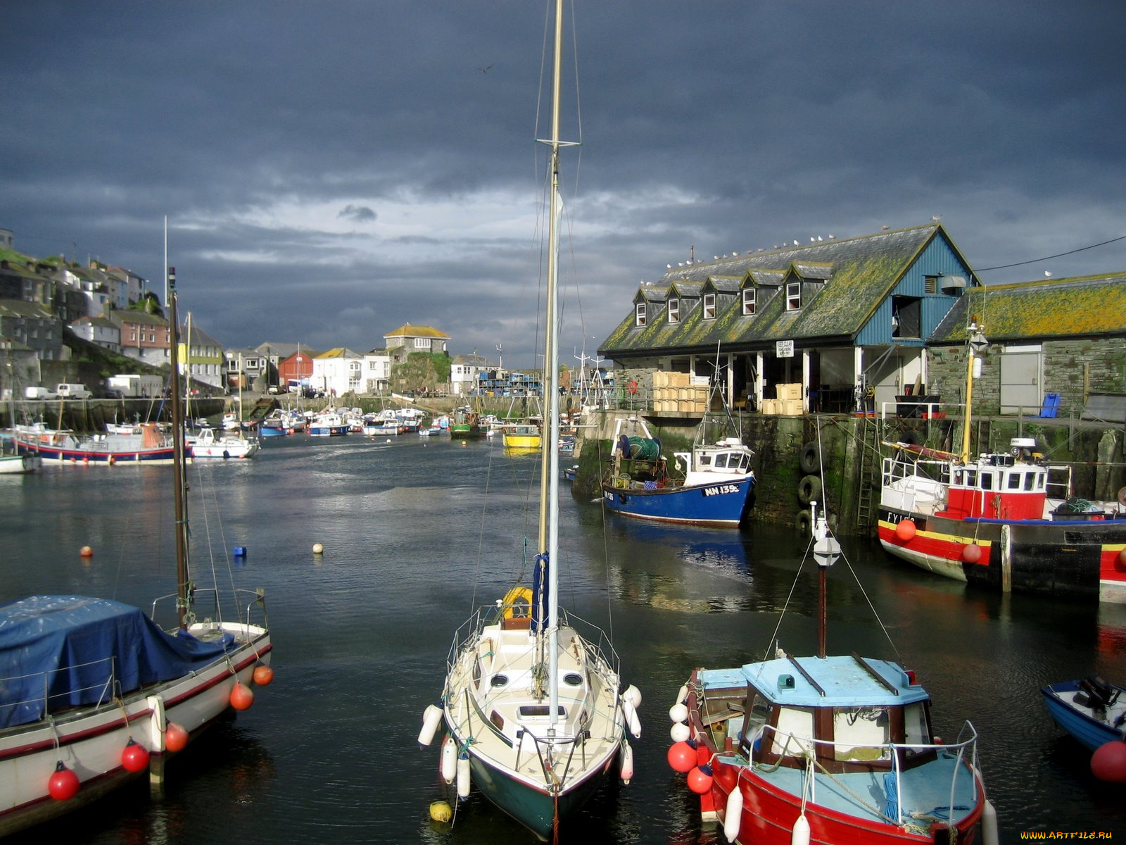 корабли, порты, причалы, mevagissey