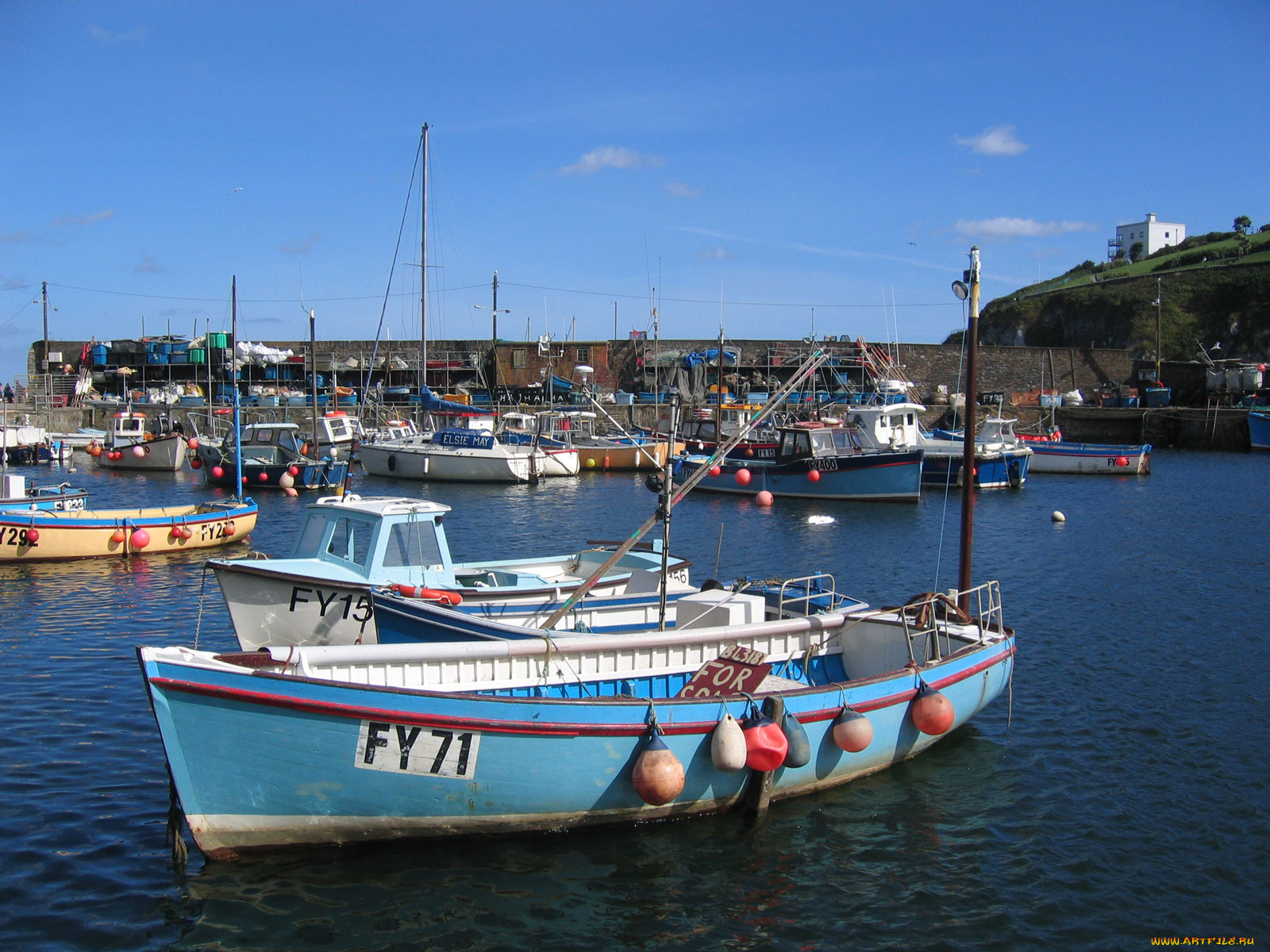 корабли, порты, причалы, mevagissey