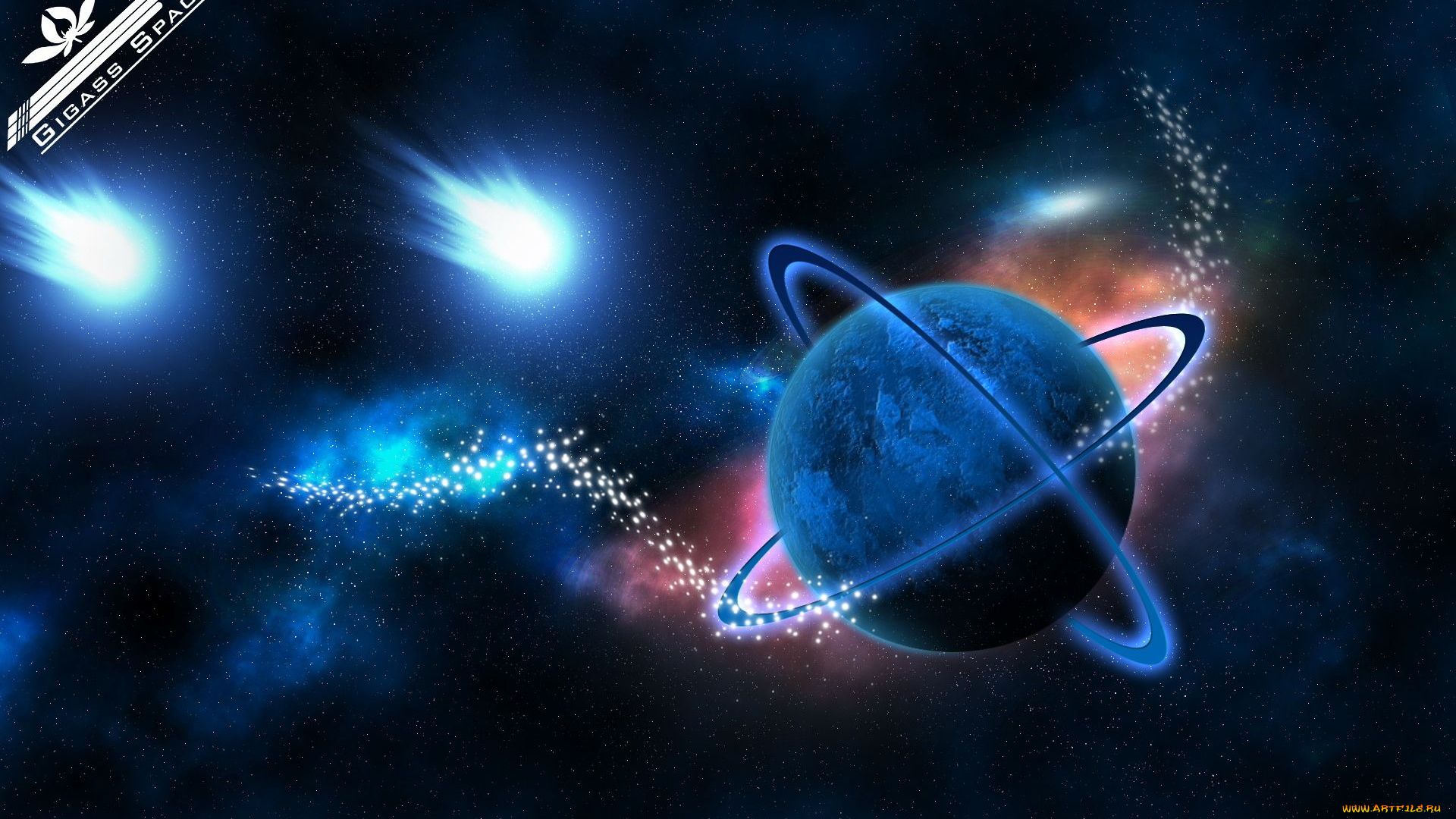 космос, разное, другое, планета, синий