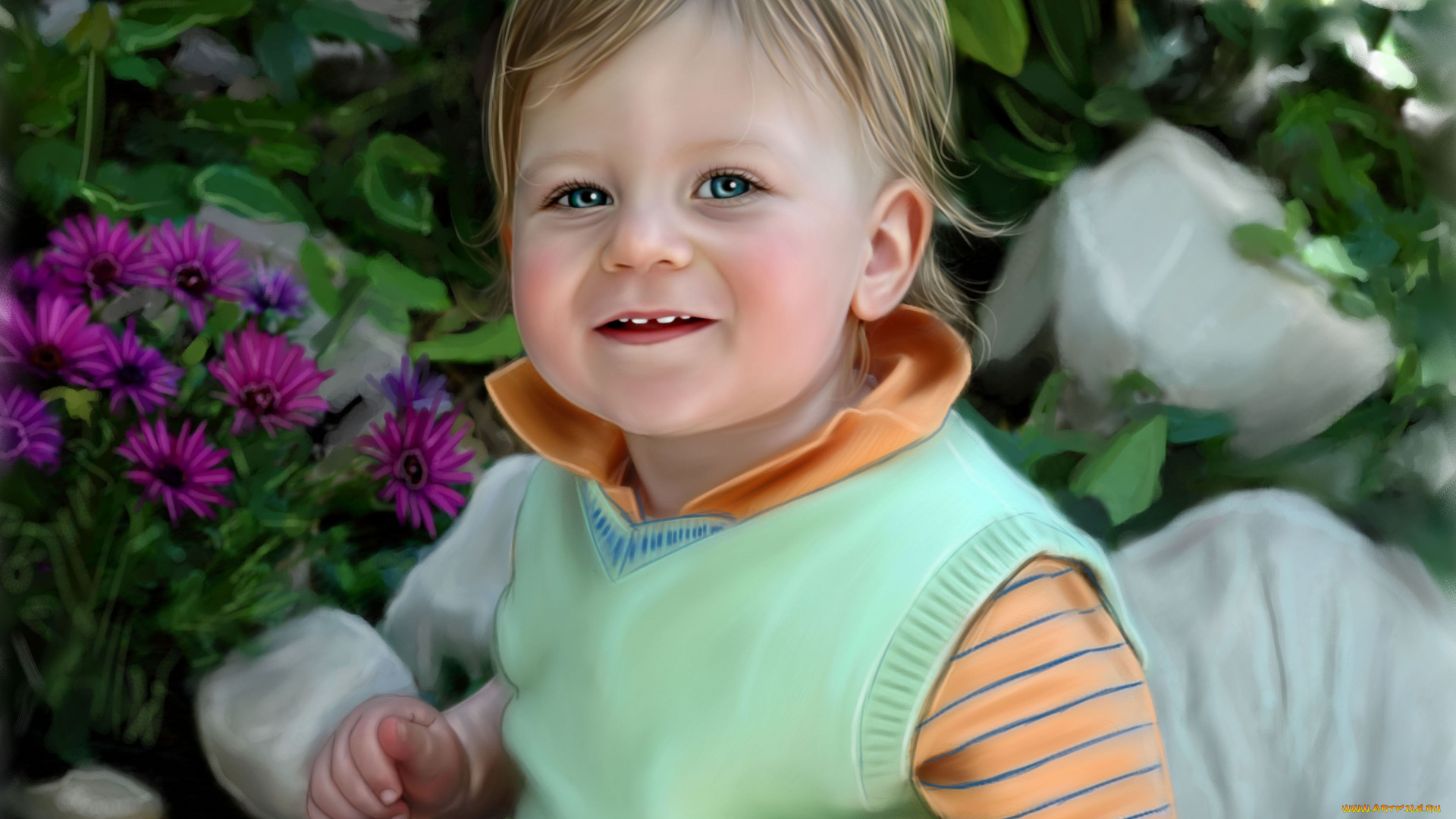 рисованные, дети, мальчик