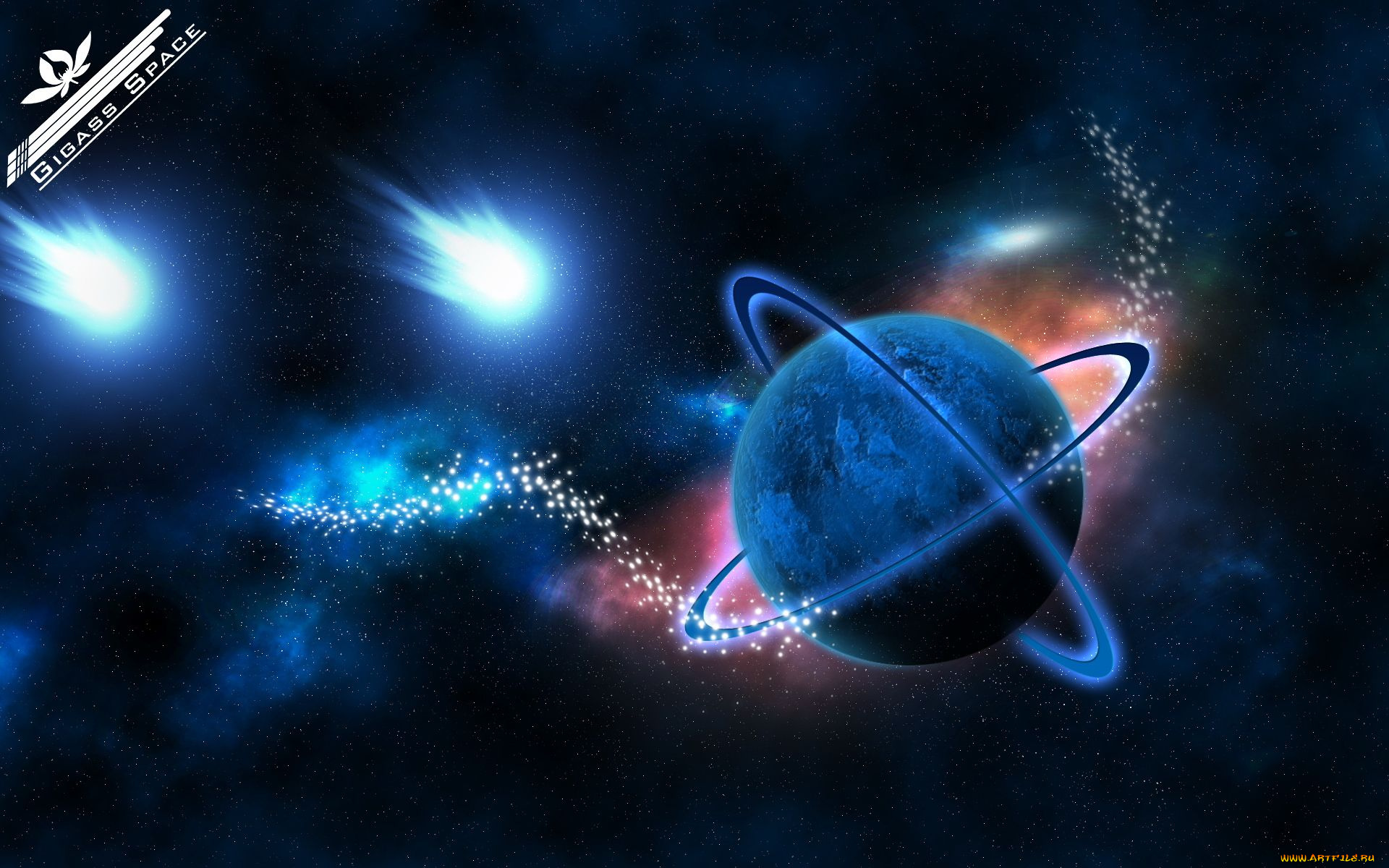 космос, разное, другое, планета, синий