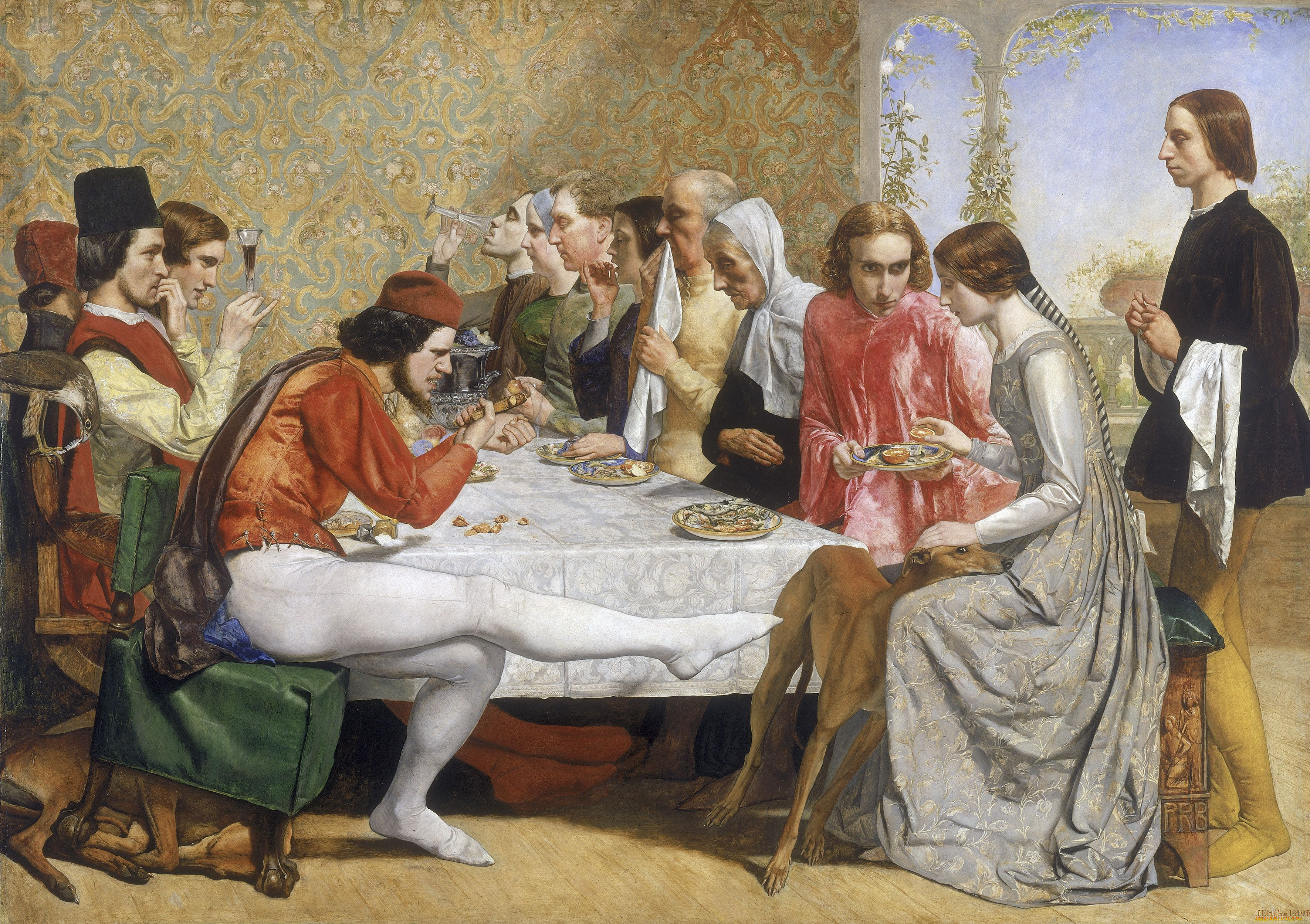 john, everett, millais, isabella, рисованные, застолье