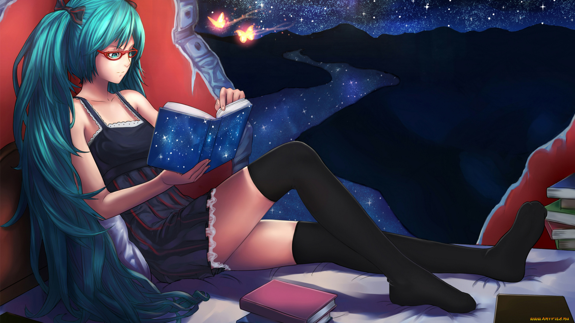 аниме, vocaloid, hatsune, miku