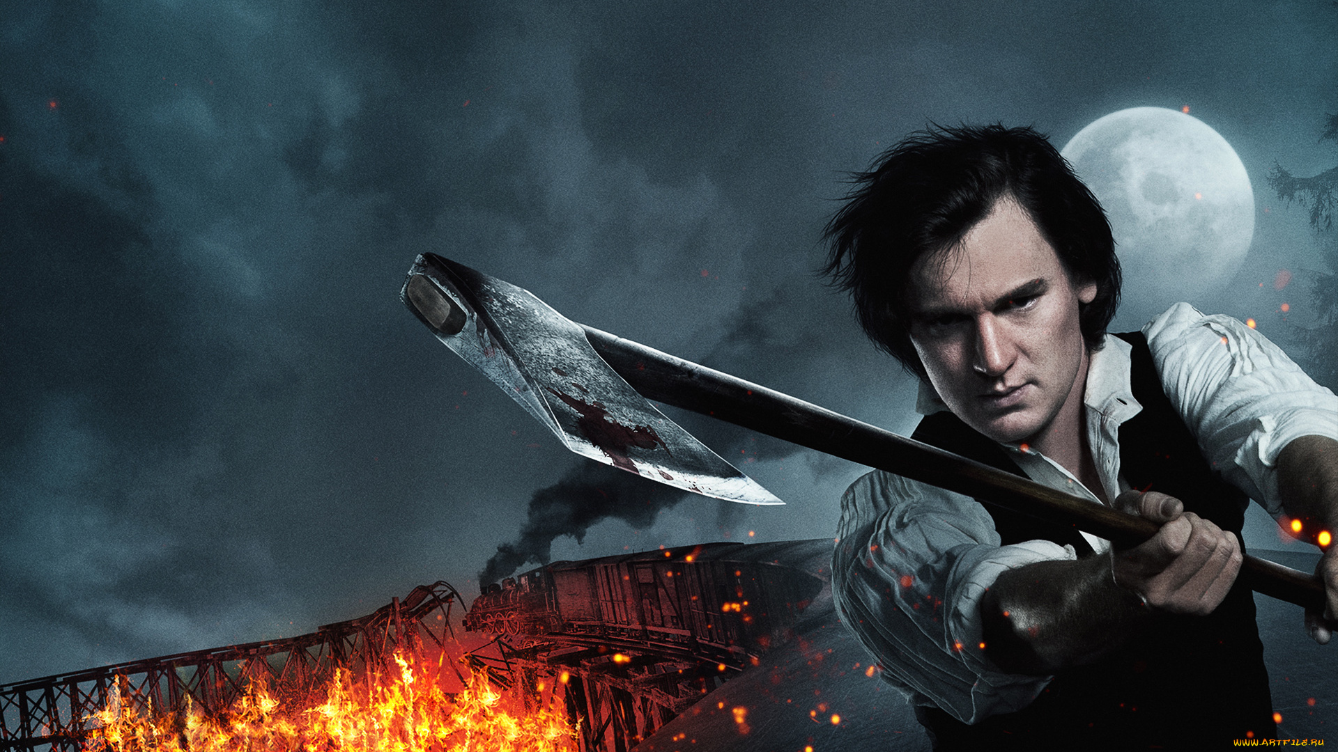 президент, линкольн, охотник, на, вампиров, кино, фильмы, abraham, lincoln, vampire, hunter, топор