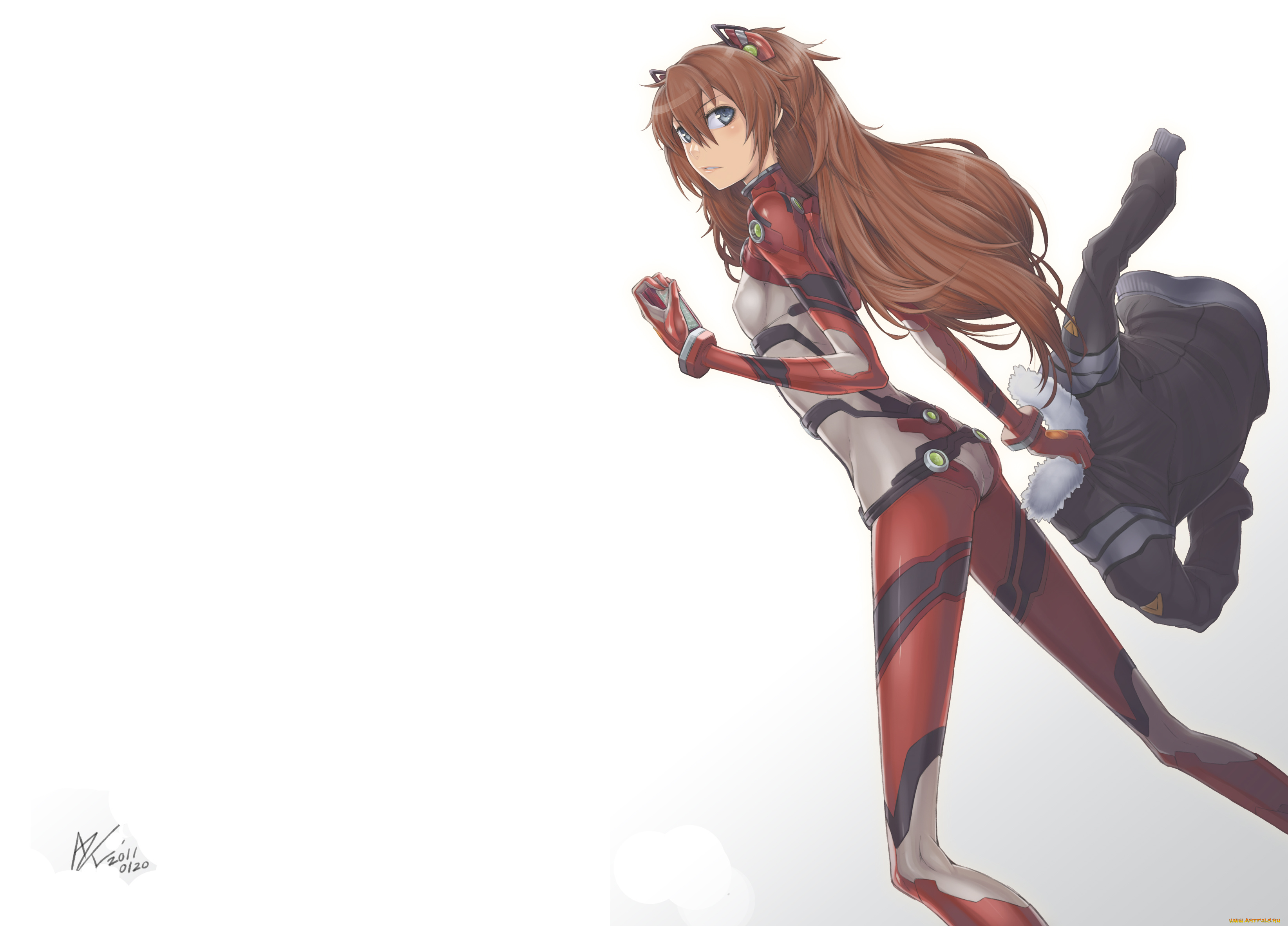аниме, evangelion, asuka, langley
