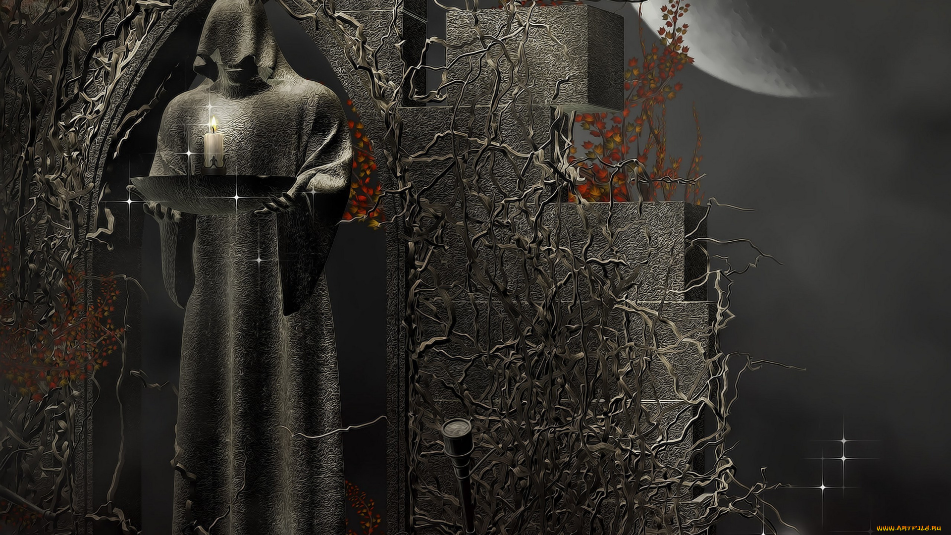 3д, графика, fantasy, фантазия, свеча