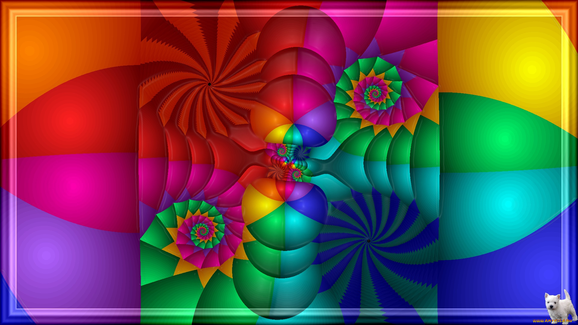 3д, графика, fractal, фракталы, узор, цвета, фон