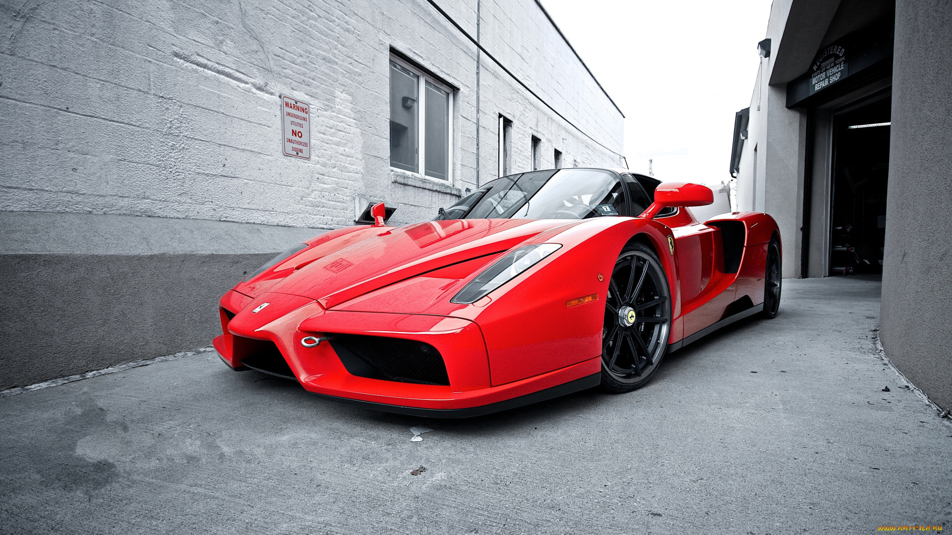 автомобили, ferrari, автомагазин, табличка, здание, улица, красный, феррари