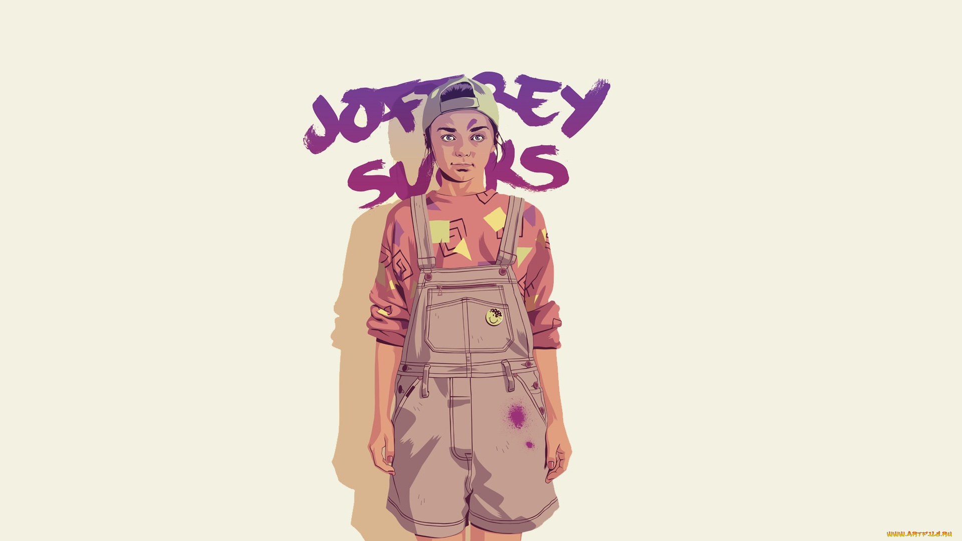 рисованные, кино, игра, престолов, game, of, thrones, минимализм, арья, старк, arya, stark, кепка