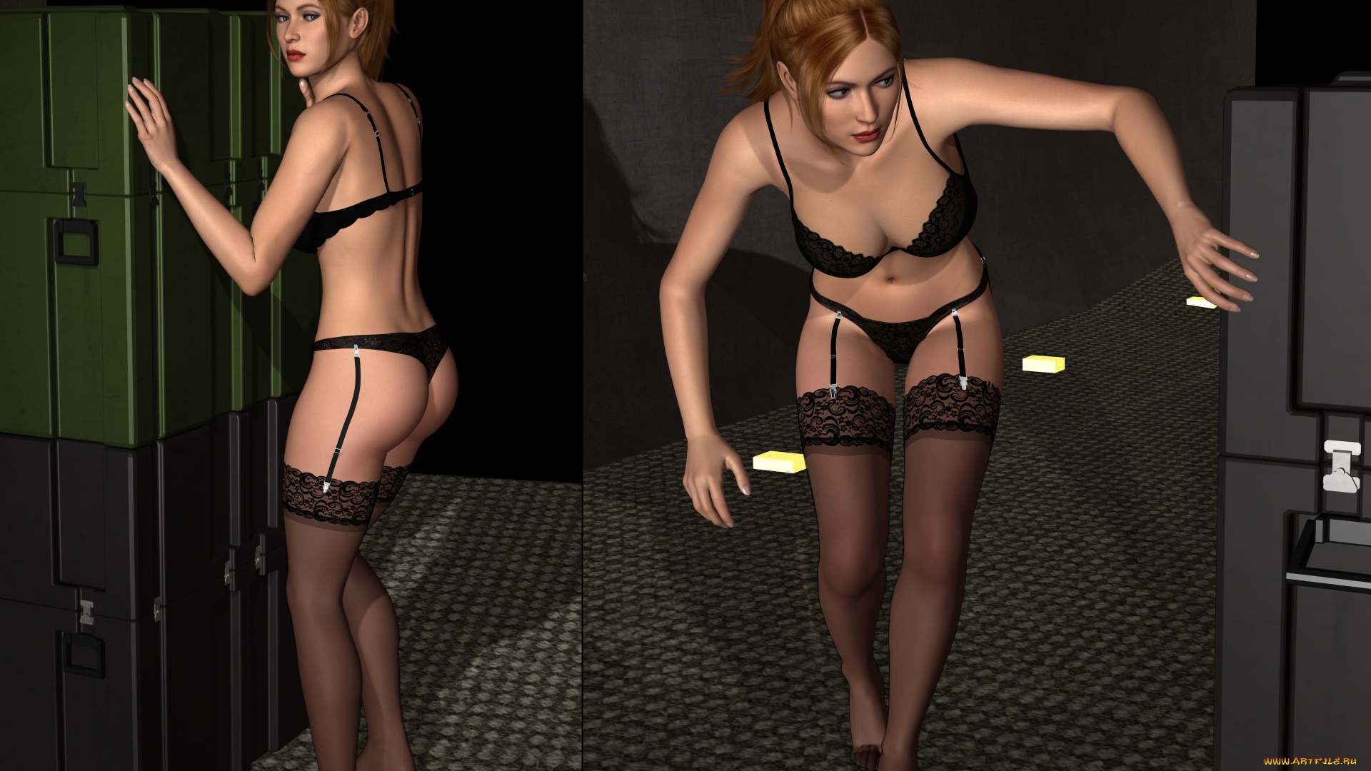 stewardesses, 3д, графика, фантазия, , fantasy, фон, девушки