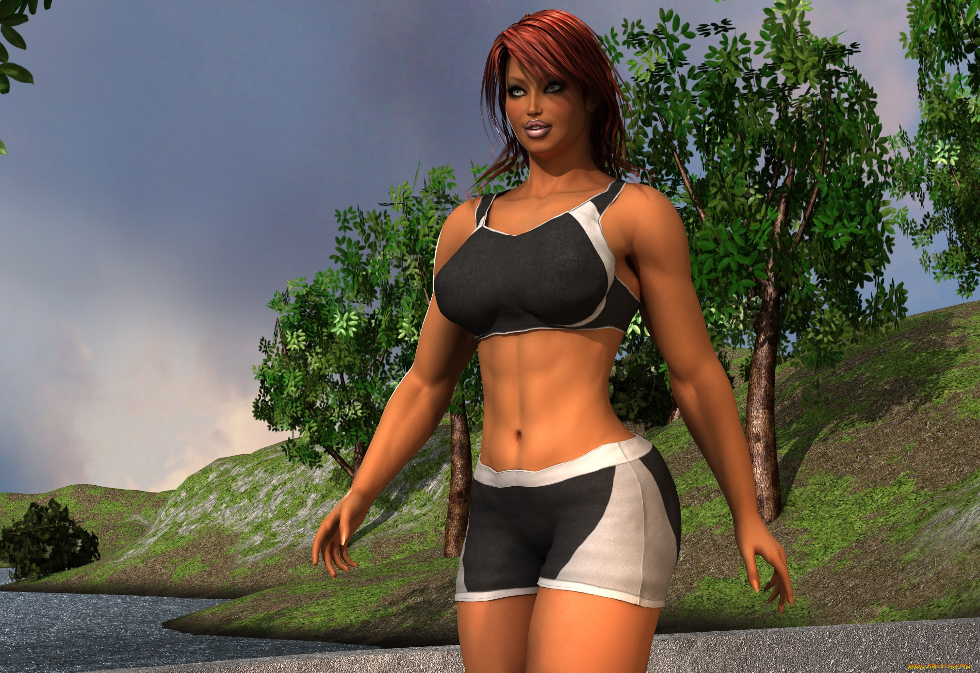 3д, графика, люди, , people, взгляд, девушка