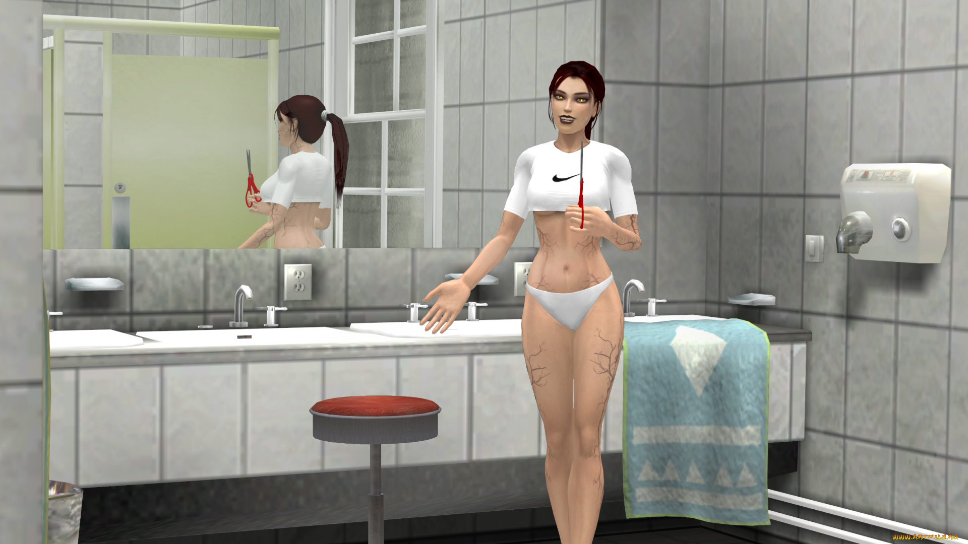 3д, графика, фантазия, , fantasy, девушка, взгляд, фон