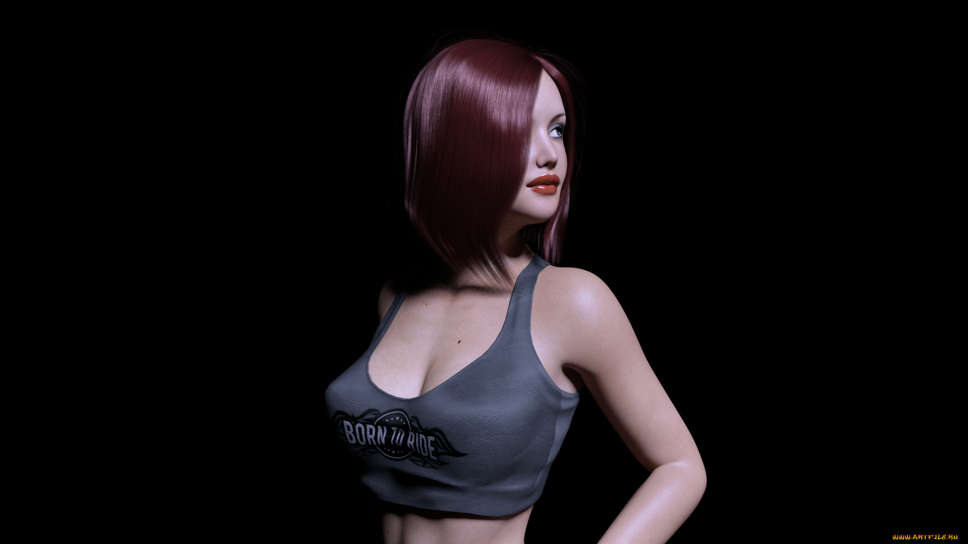 3д, графика, люди, , people, девушка, взгляд, фон