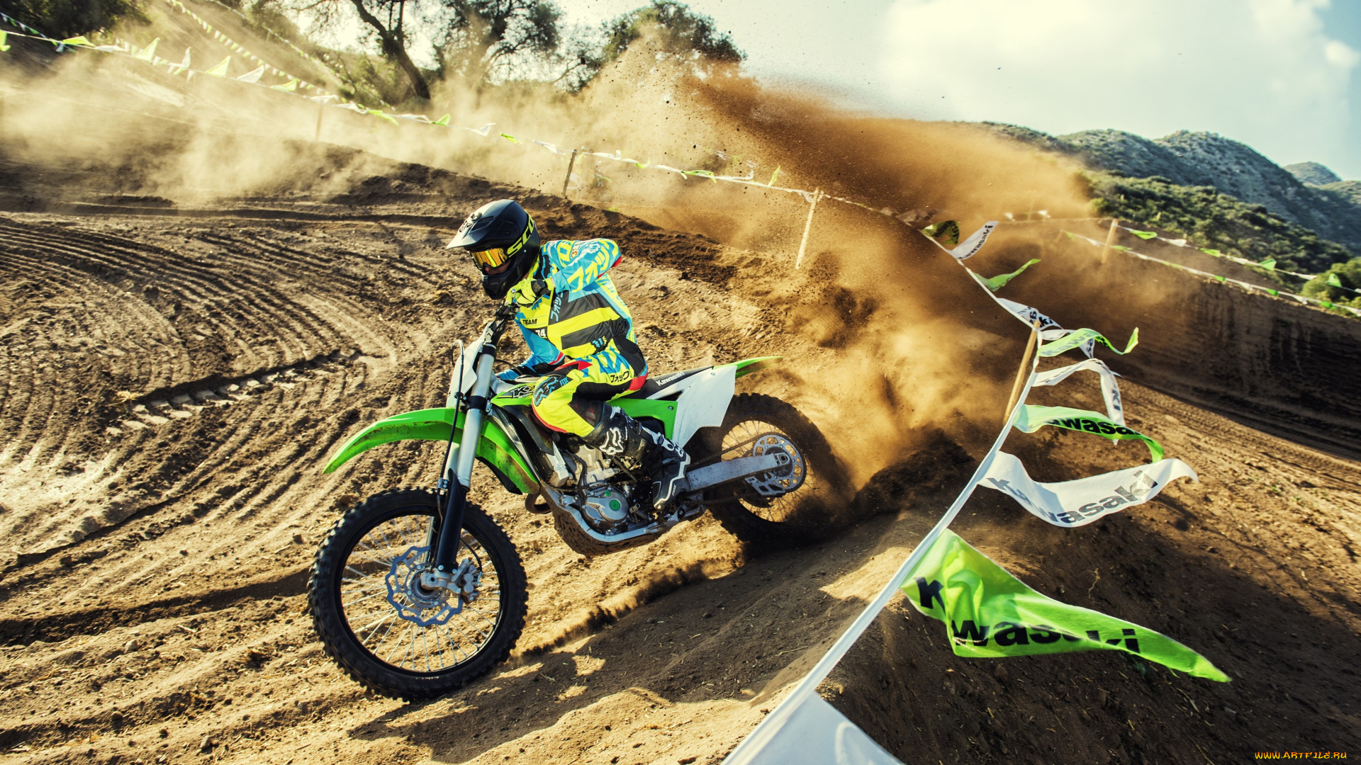 спорт, мотокросс, скорость, гонки