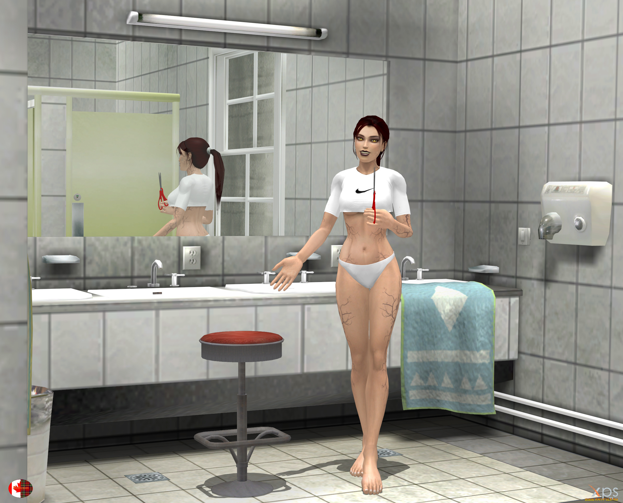 3д, графика, фантазия, , fantasy, девушка, взгляд, фон