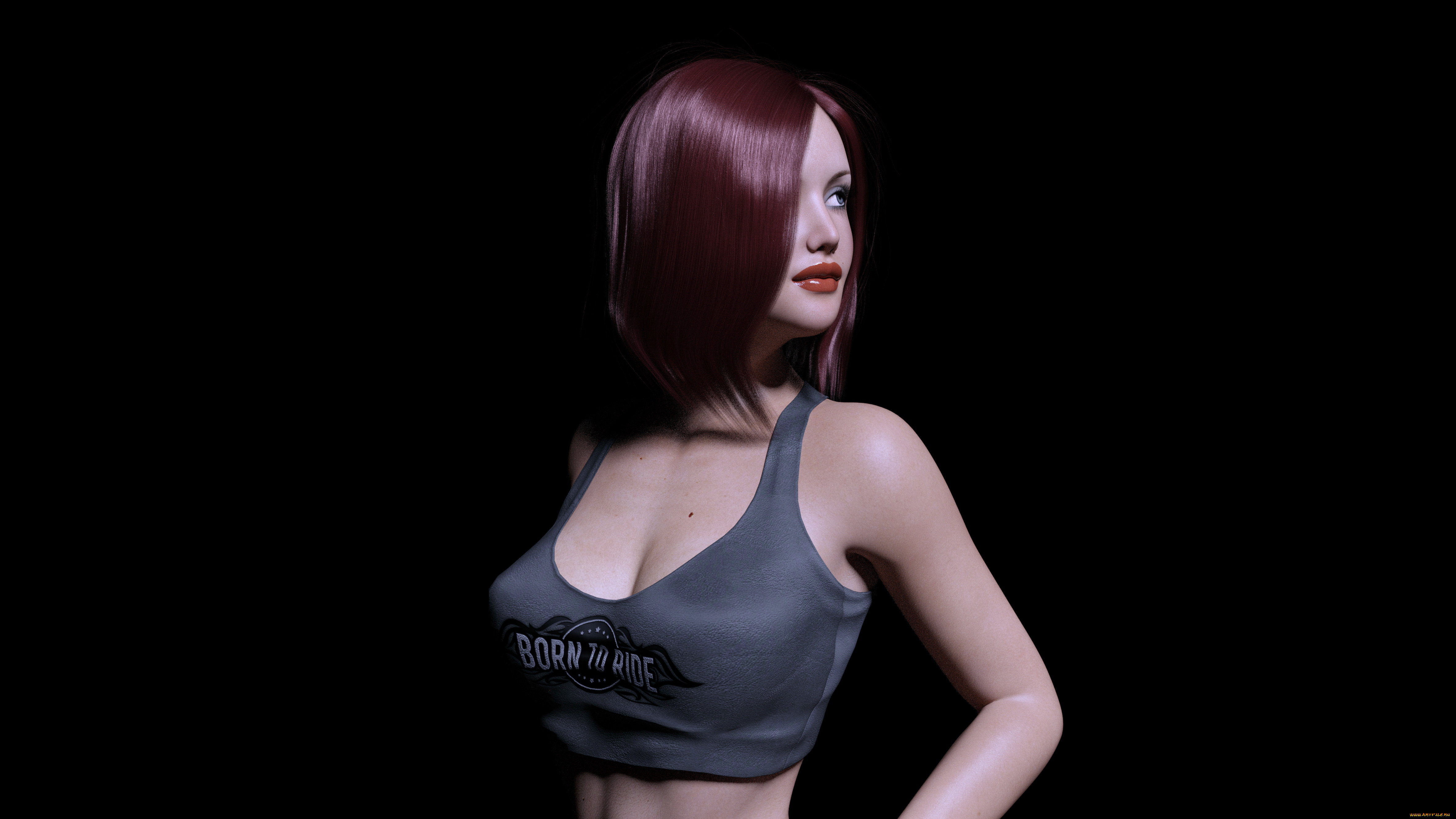 3д, графика, люди, , people, девушка, взгляд, фон