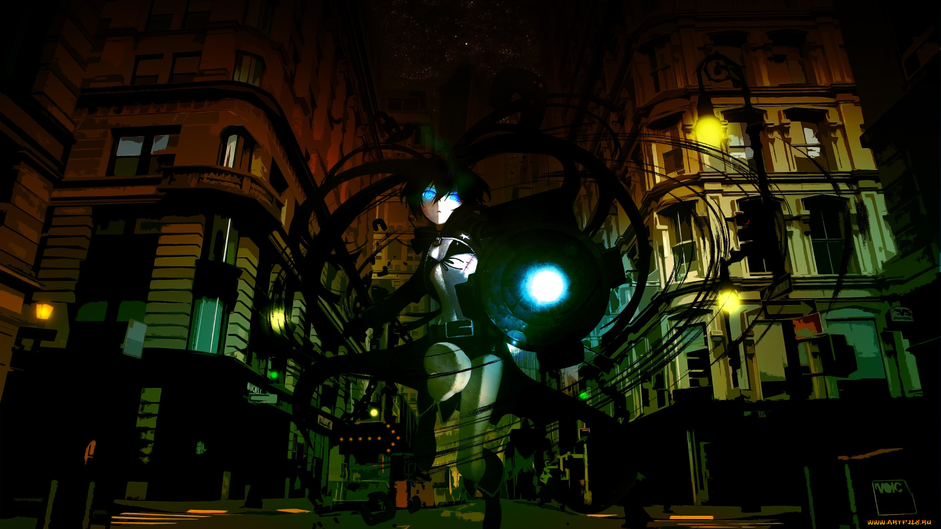 аниме, black, rock, shooter, black, rock, shooter