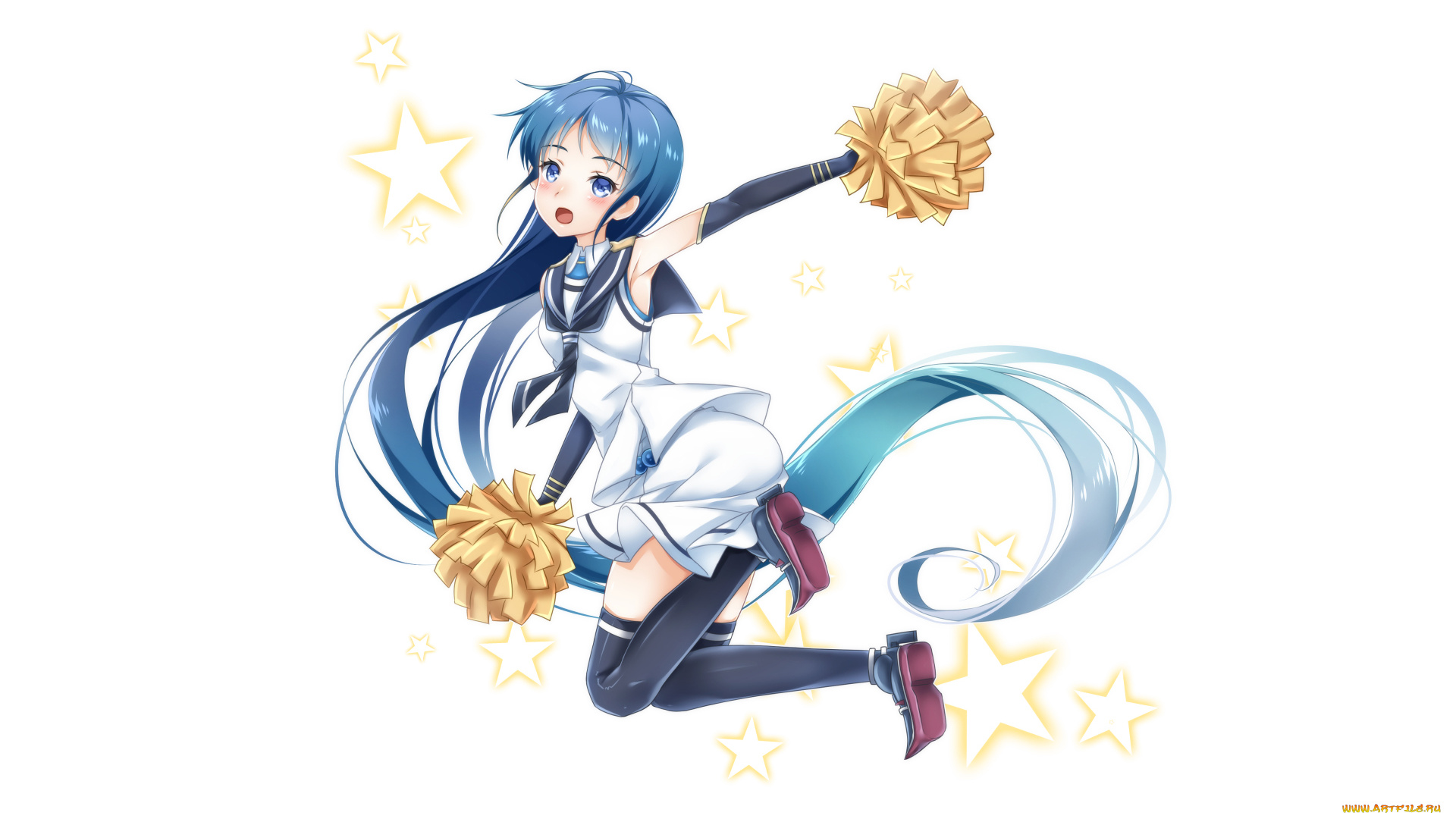 аниме, kantai, collection, фон, взгляд, девушка