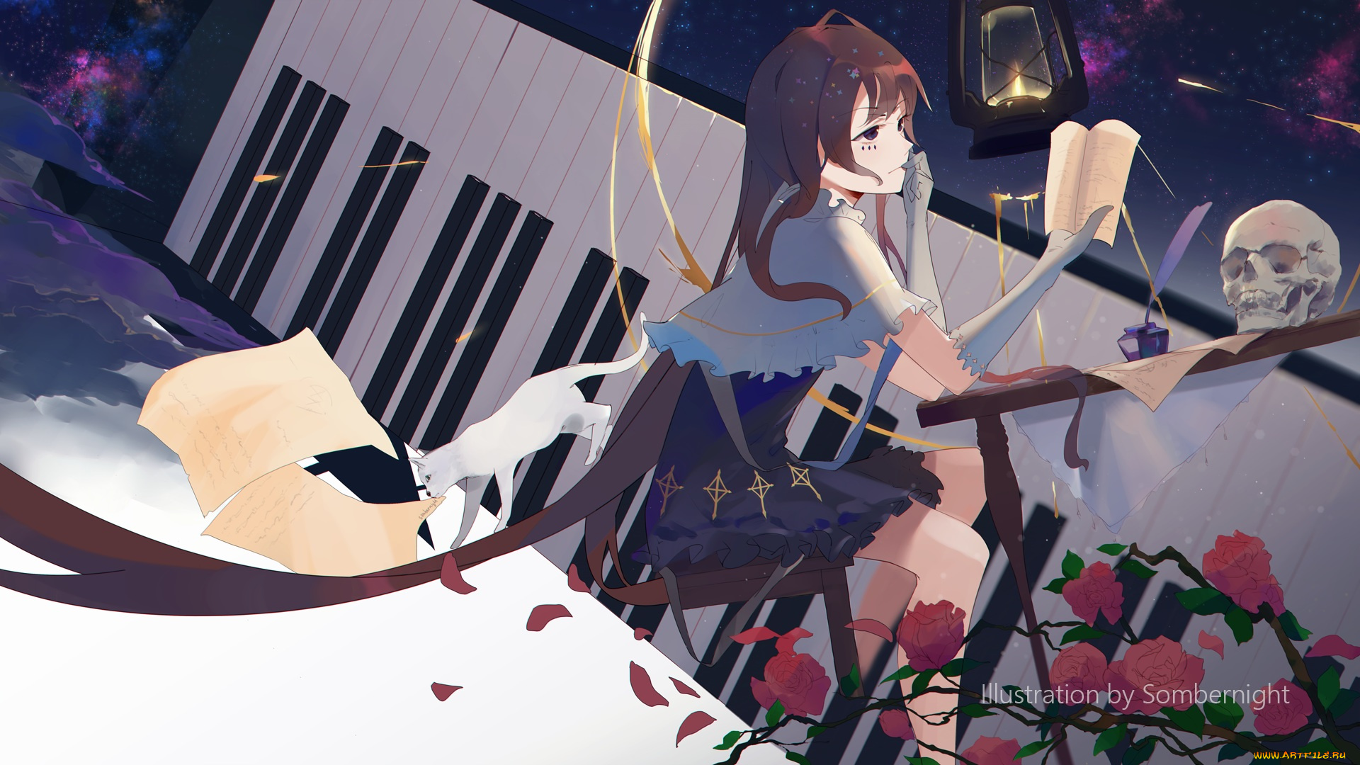 аниме, магия, , колдовство, , halloween, девушка