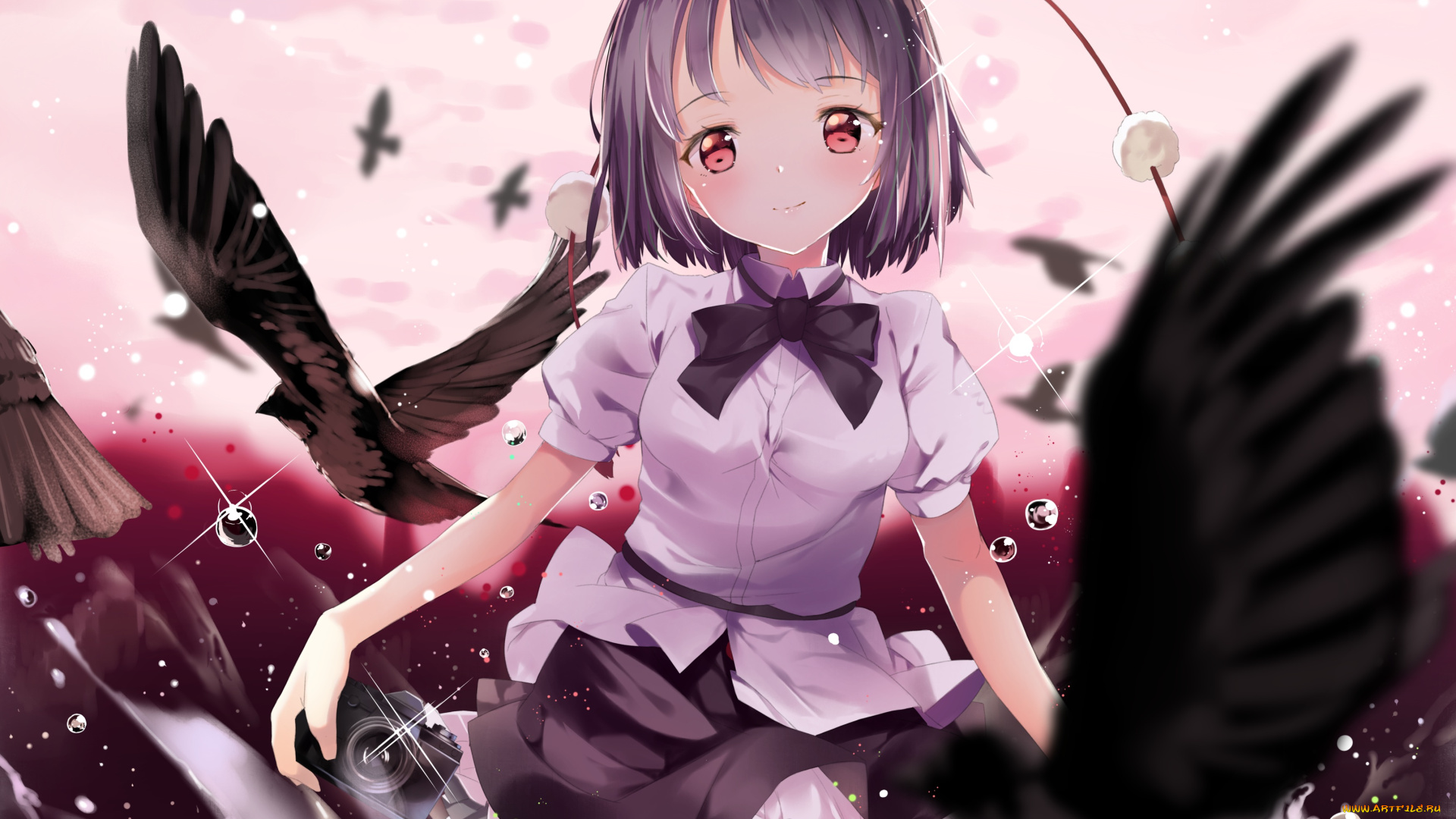 аниме, touhou, shameimaru, aya