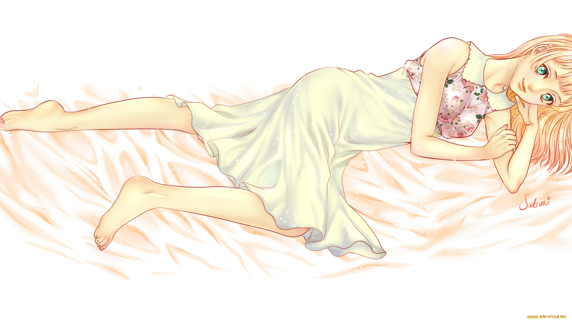 аниме, unknown, , другое, , фон, взгляд, девушка