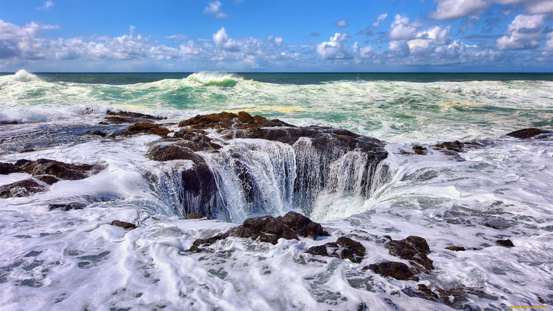 природа, побережье, простор