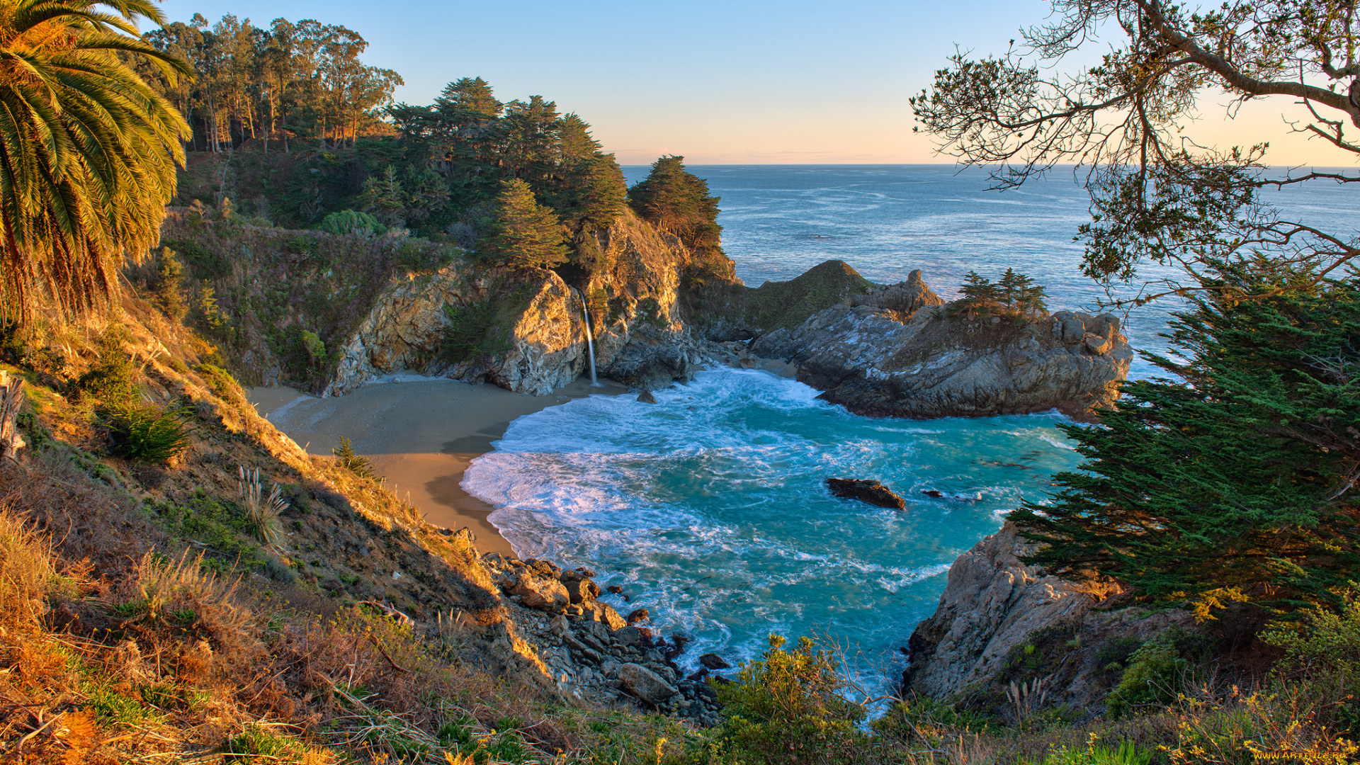 природа, побережье, простор