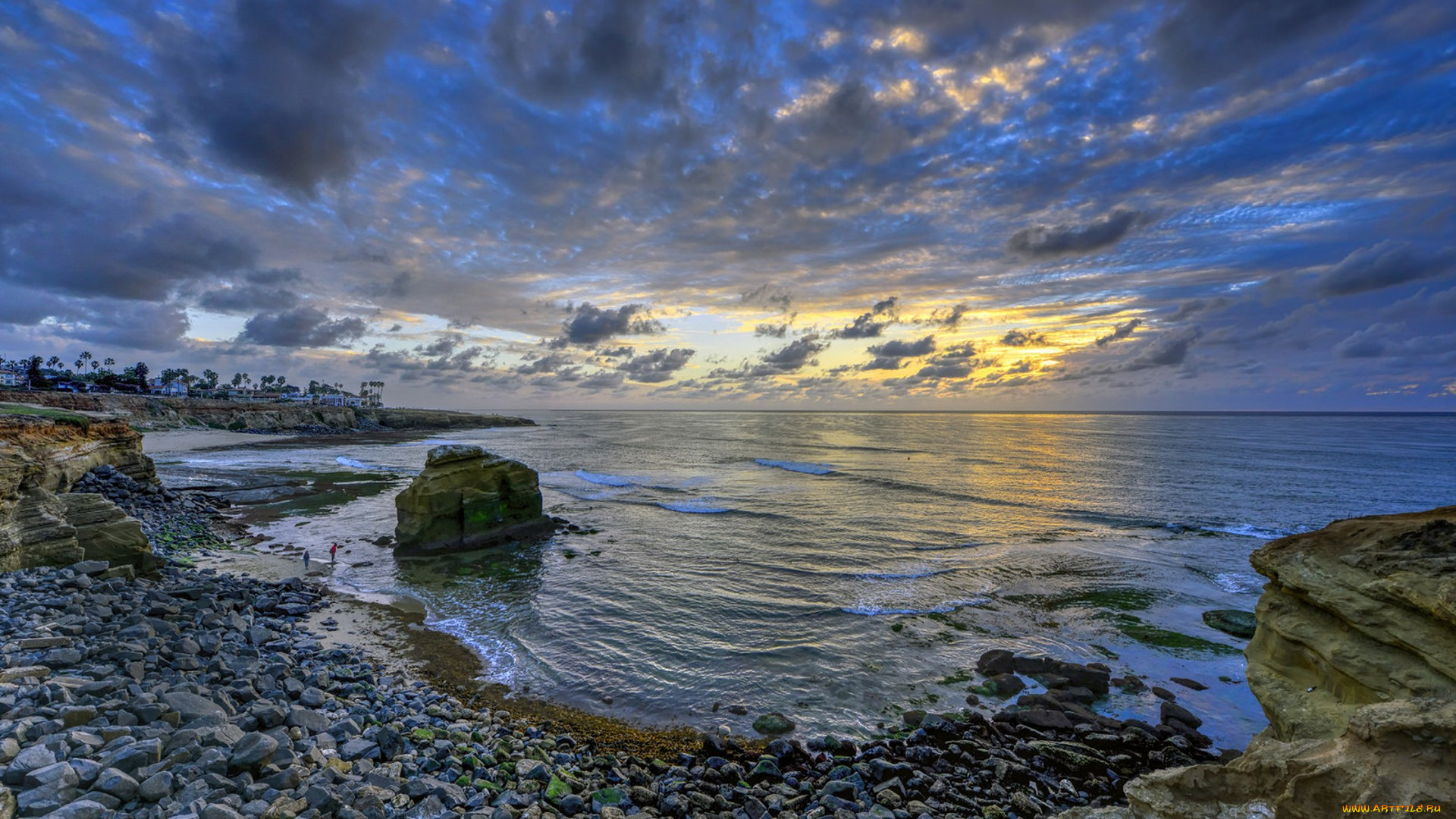 природа, побережье, простор