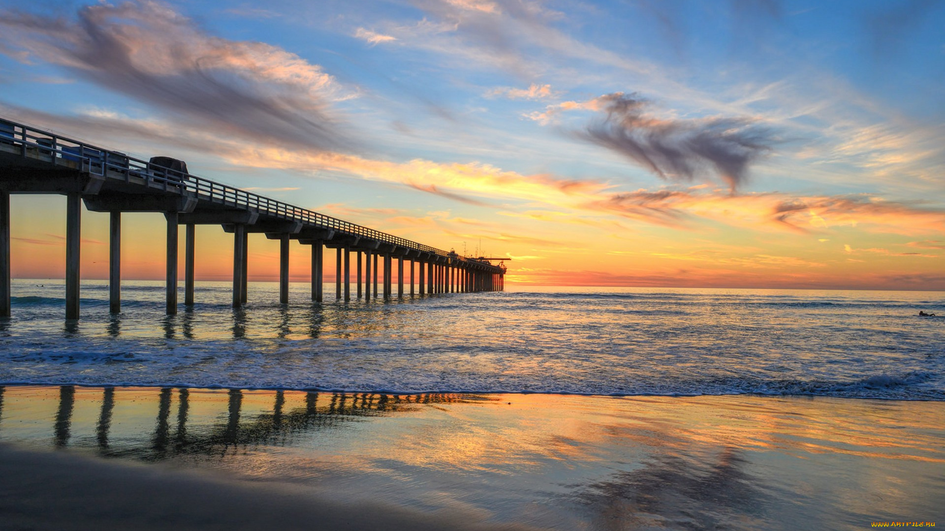 природа, побережье, простор