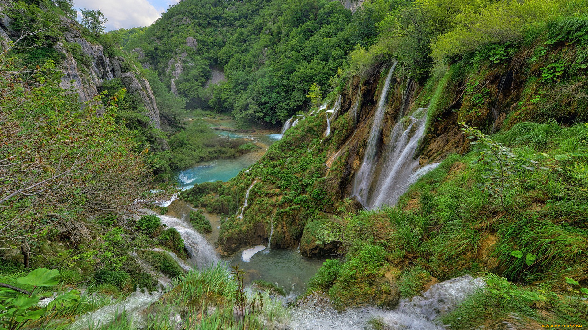 природа, водопады, простор
