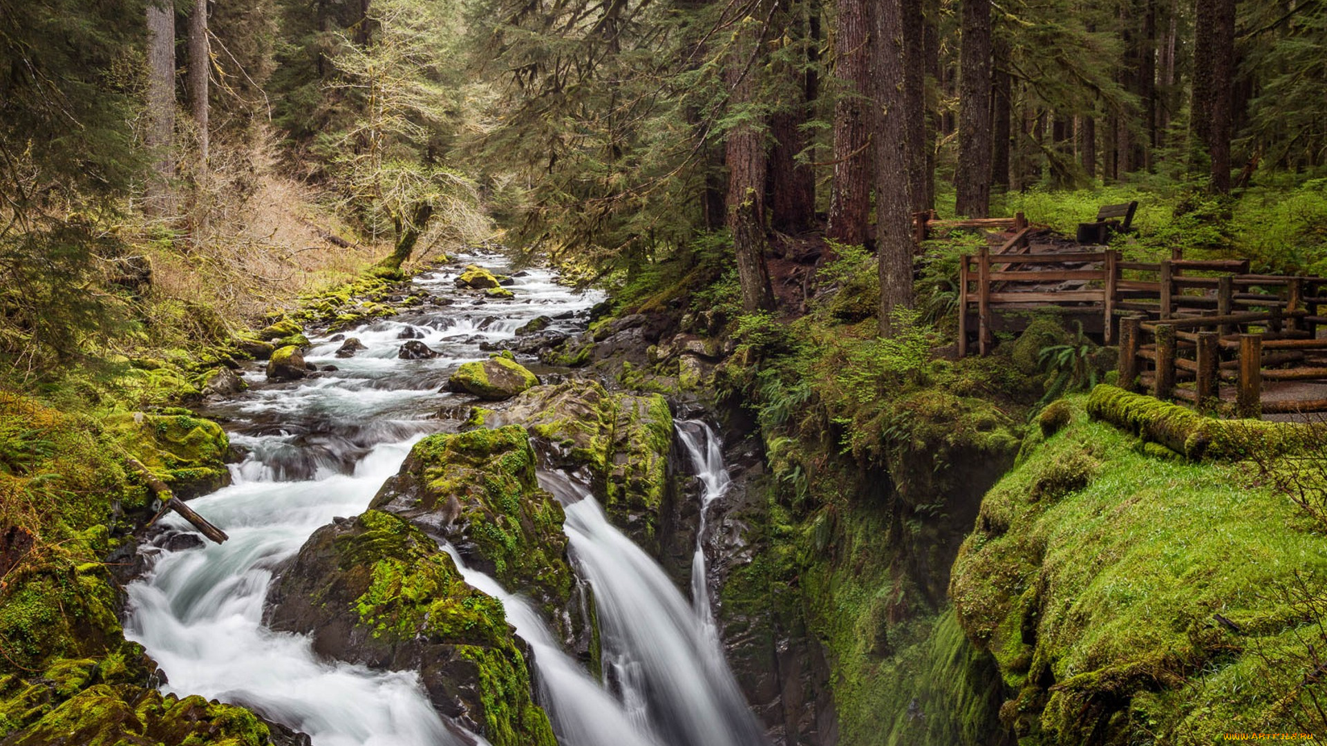 природа, водопады, простор