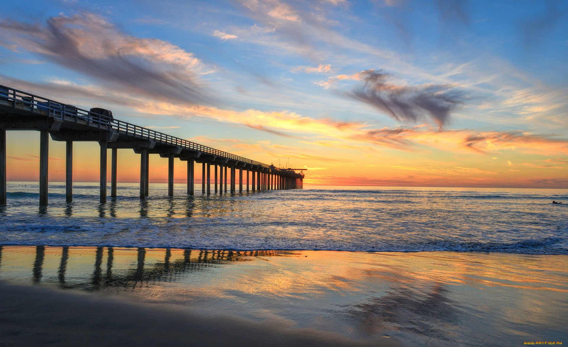 природа, побережье, простор