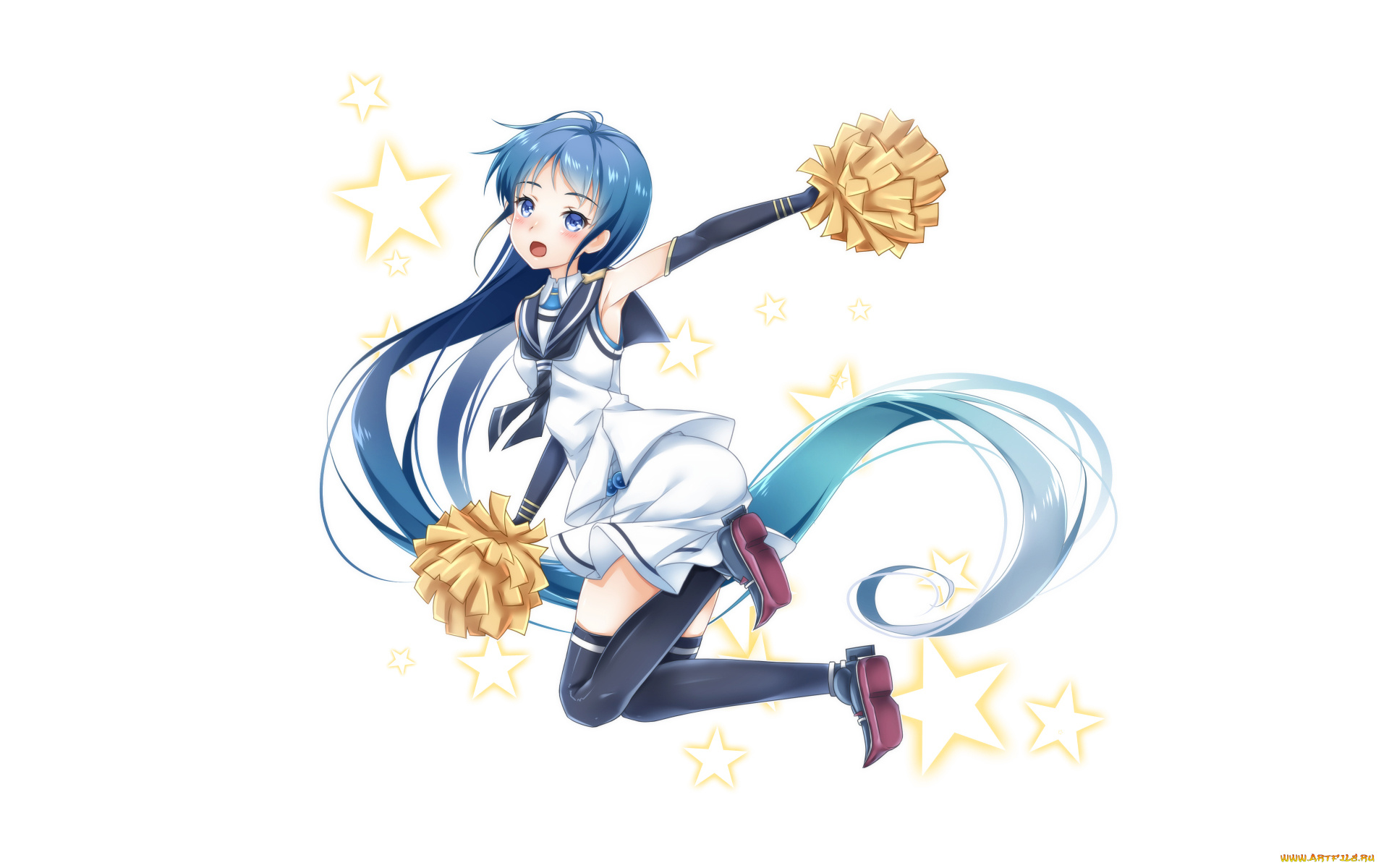 аниме, kantai, collection, фон, взгляд, девушка