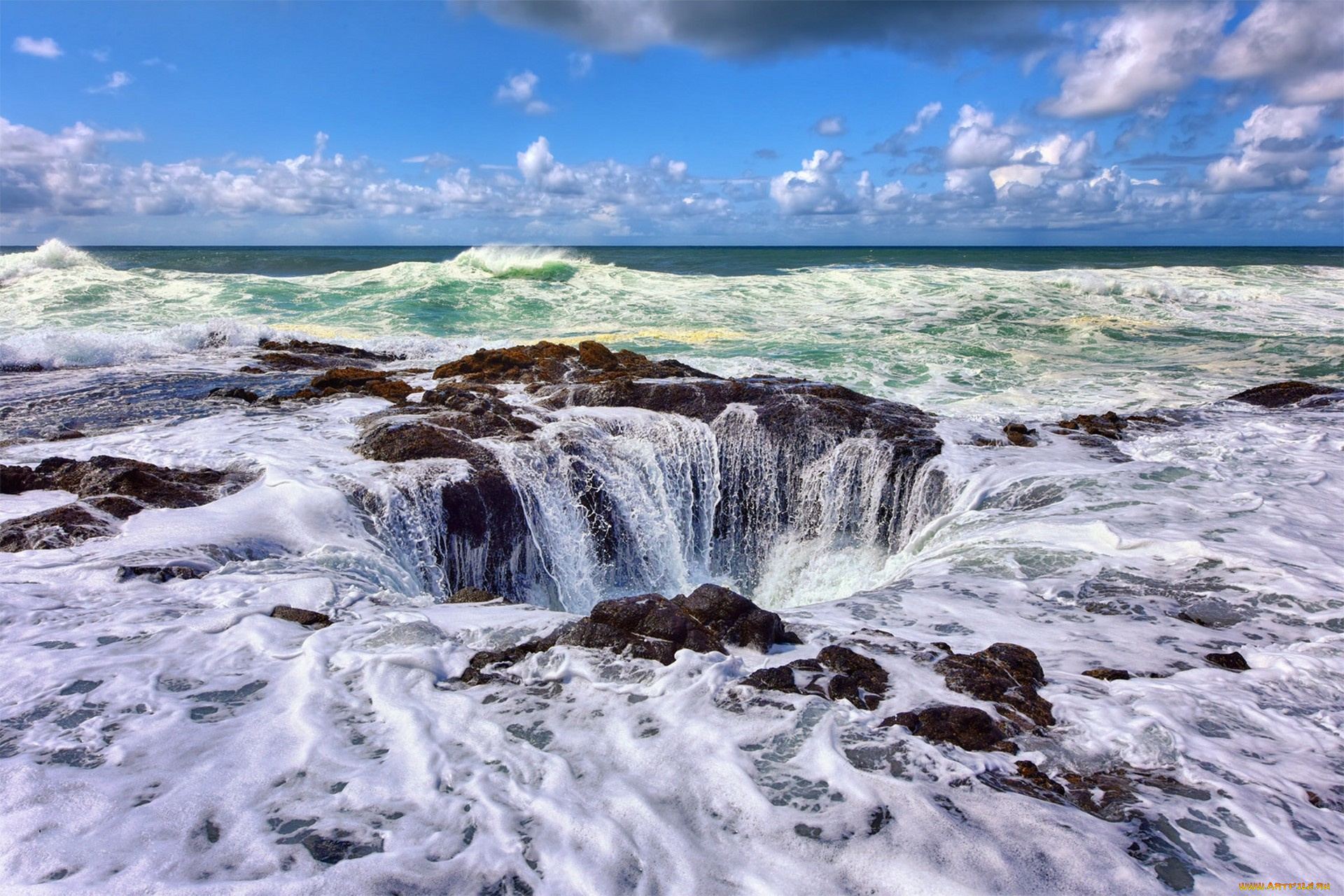 природа, побережье, простор